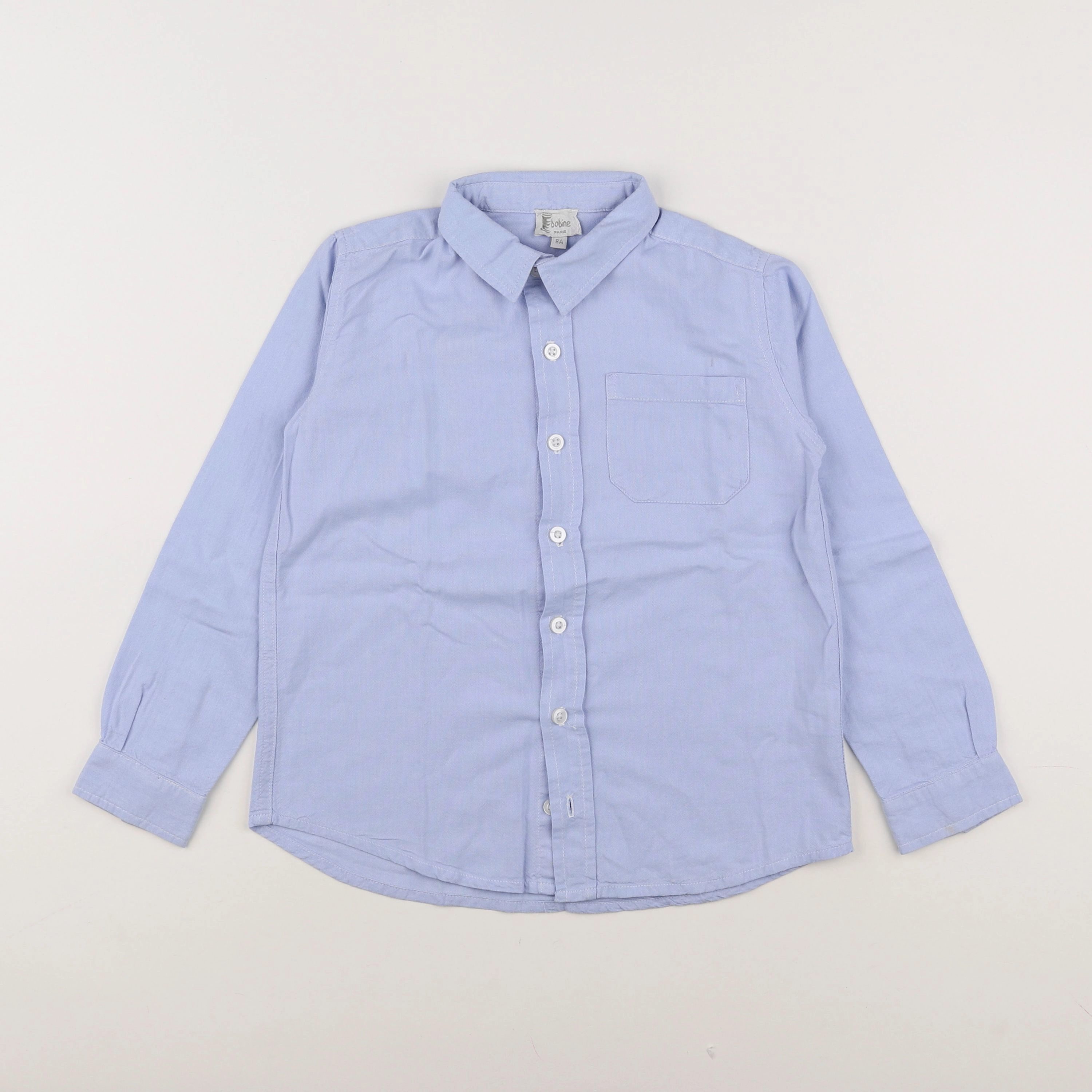 Bobine - chemise bleu - 8 ans