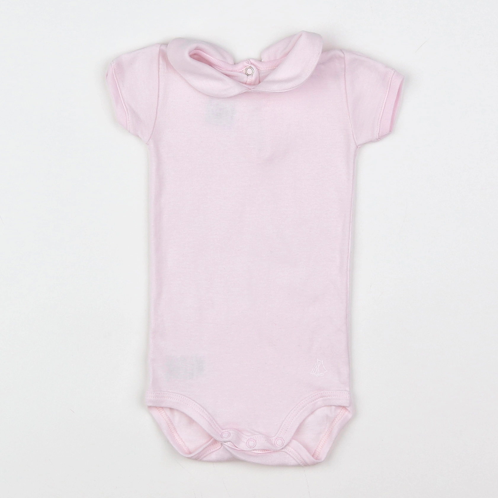 Petit Bateau - body à col rose - 3 mois
