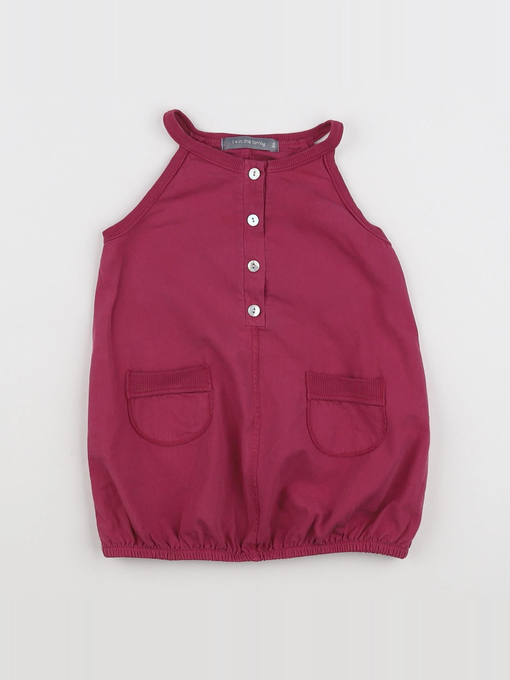 1+ In the family - robe rose - 6 mois