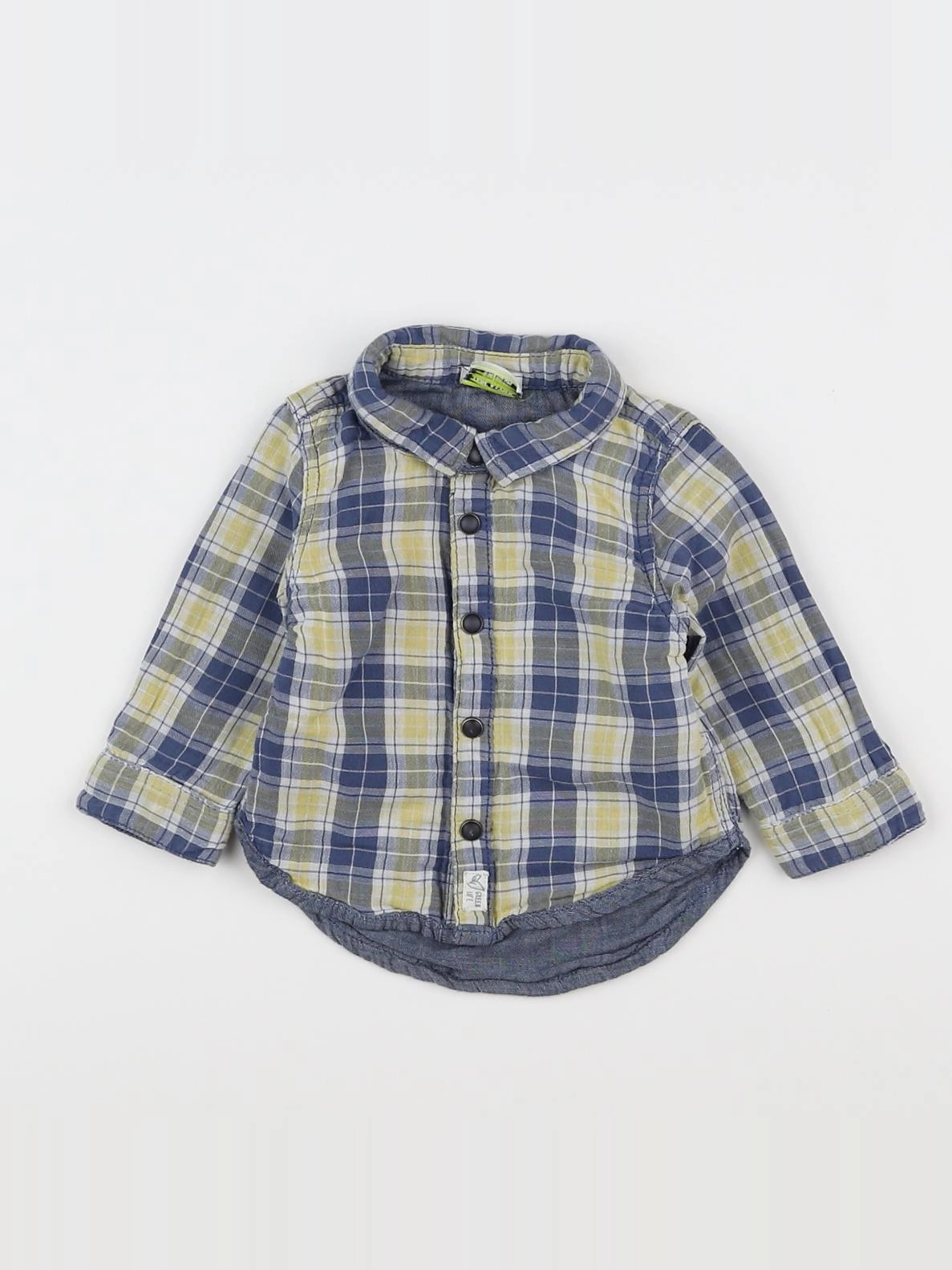 Tape à l'oeil - chemise bleu, jaune - 6 mois