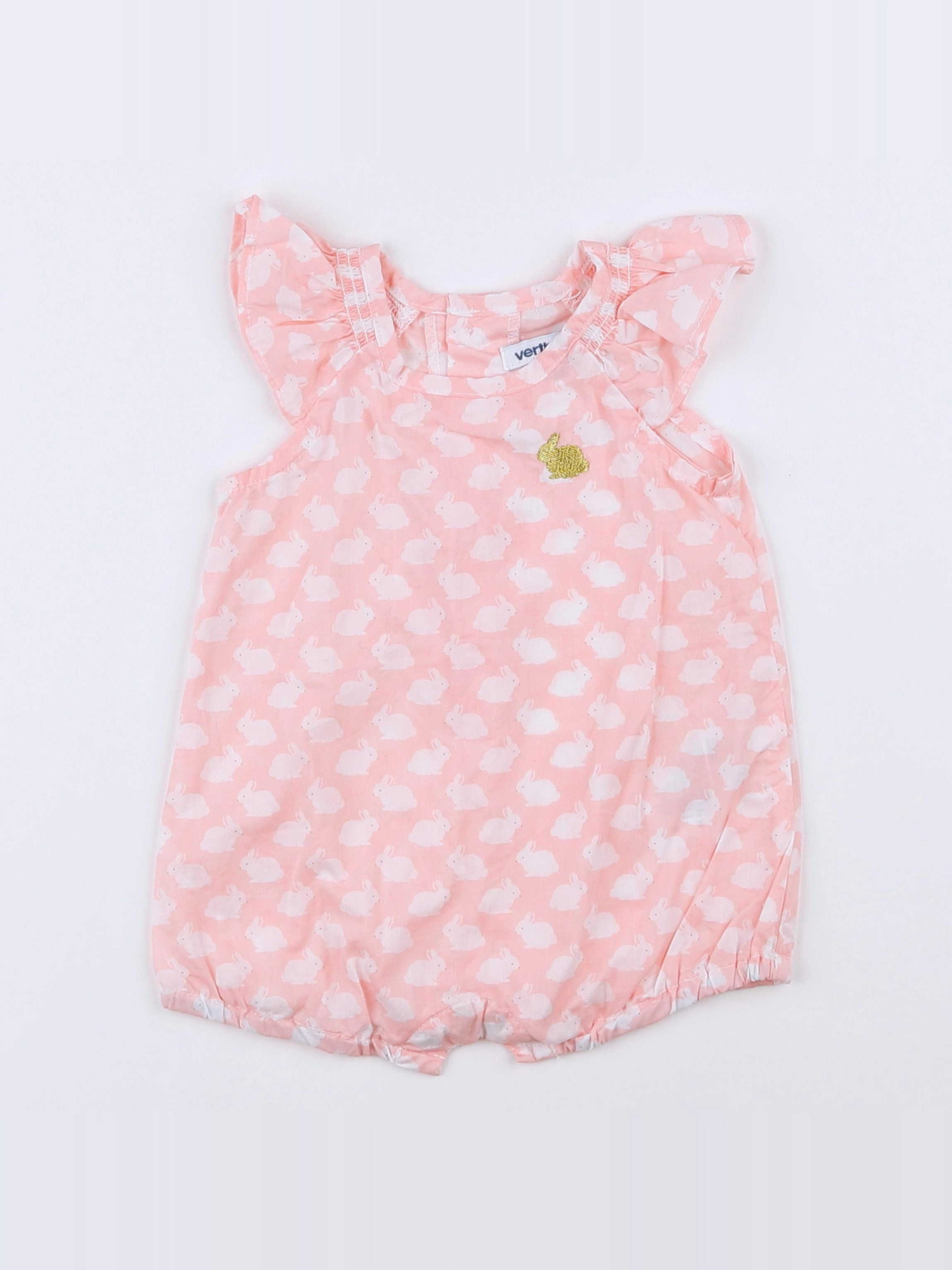 Vertbaudet - combinaison or, rose - 3 mois