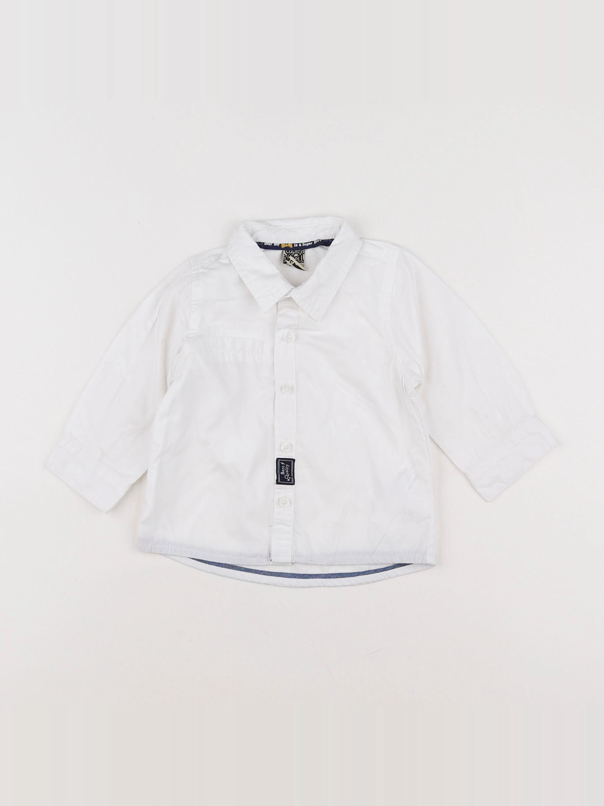 Tape à l'oeil - chemise blanc - 12 mois