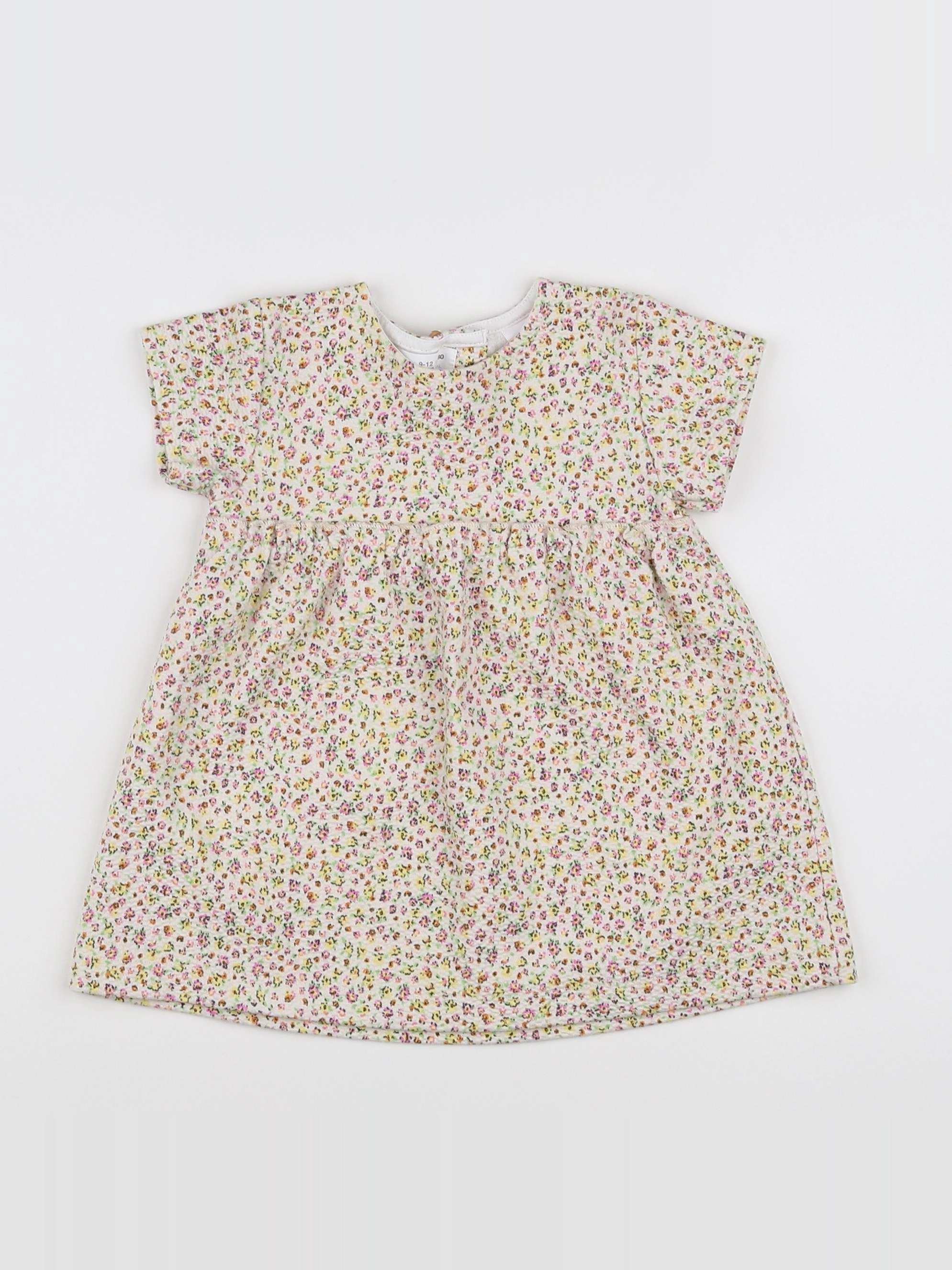 Zara - robe blanc, multicolore - 9/12 mois