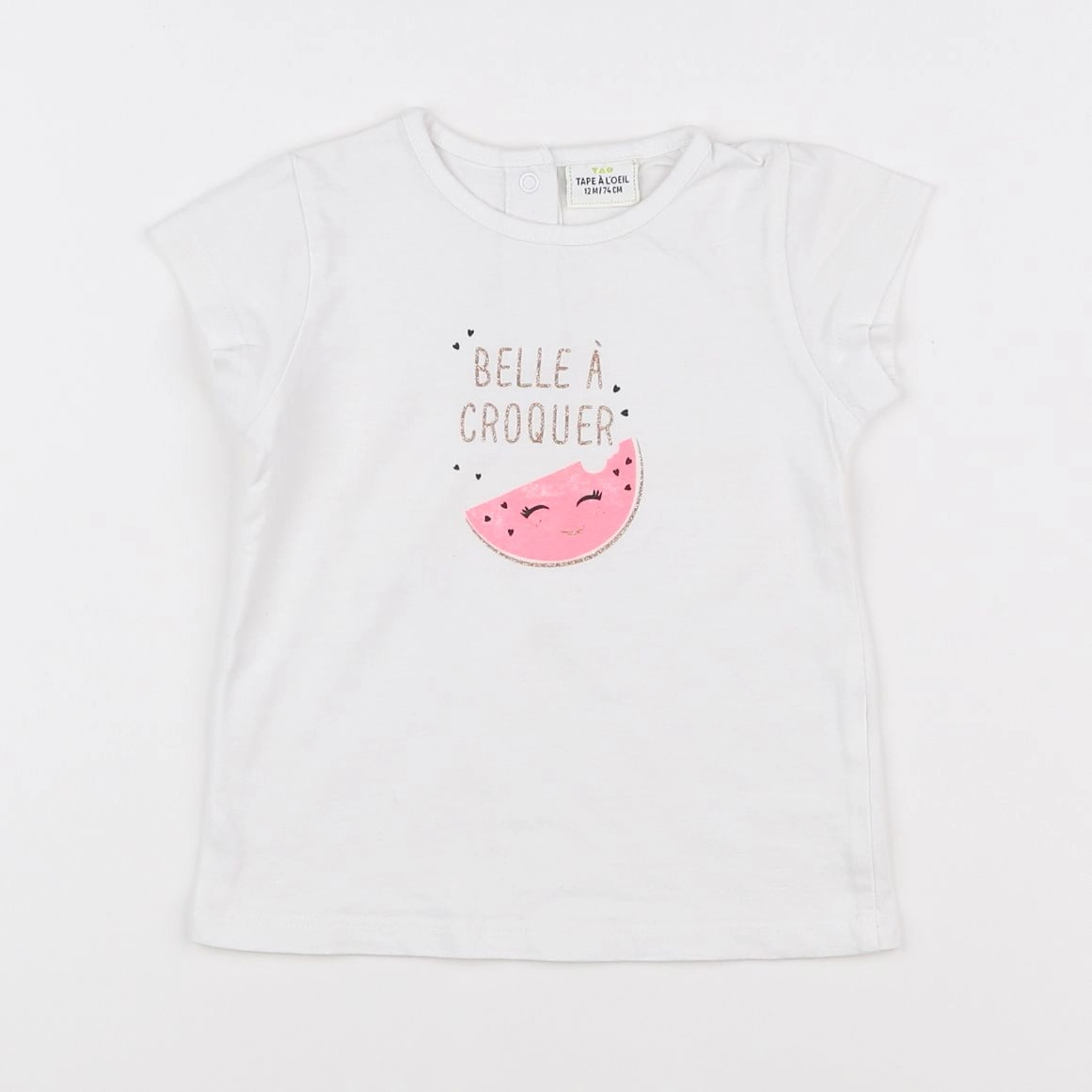 Tape à l'oeil - tee-shirt blanc - 12 mois