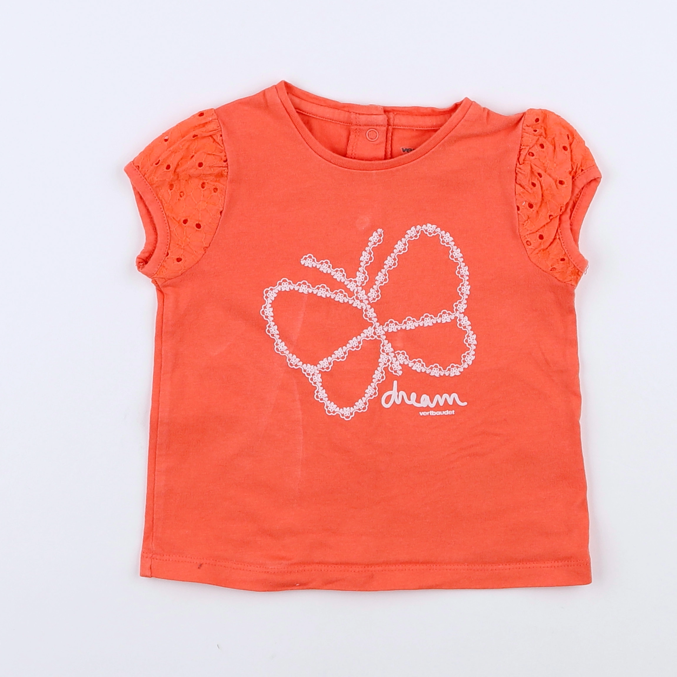 Vertbaudet - tee-shirt orange - 9 mois