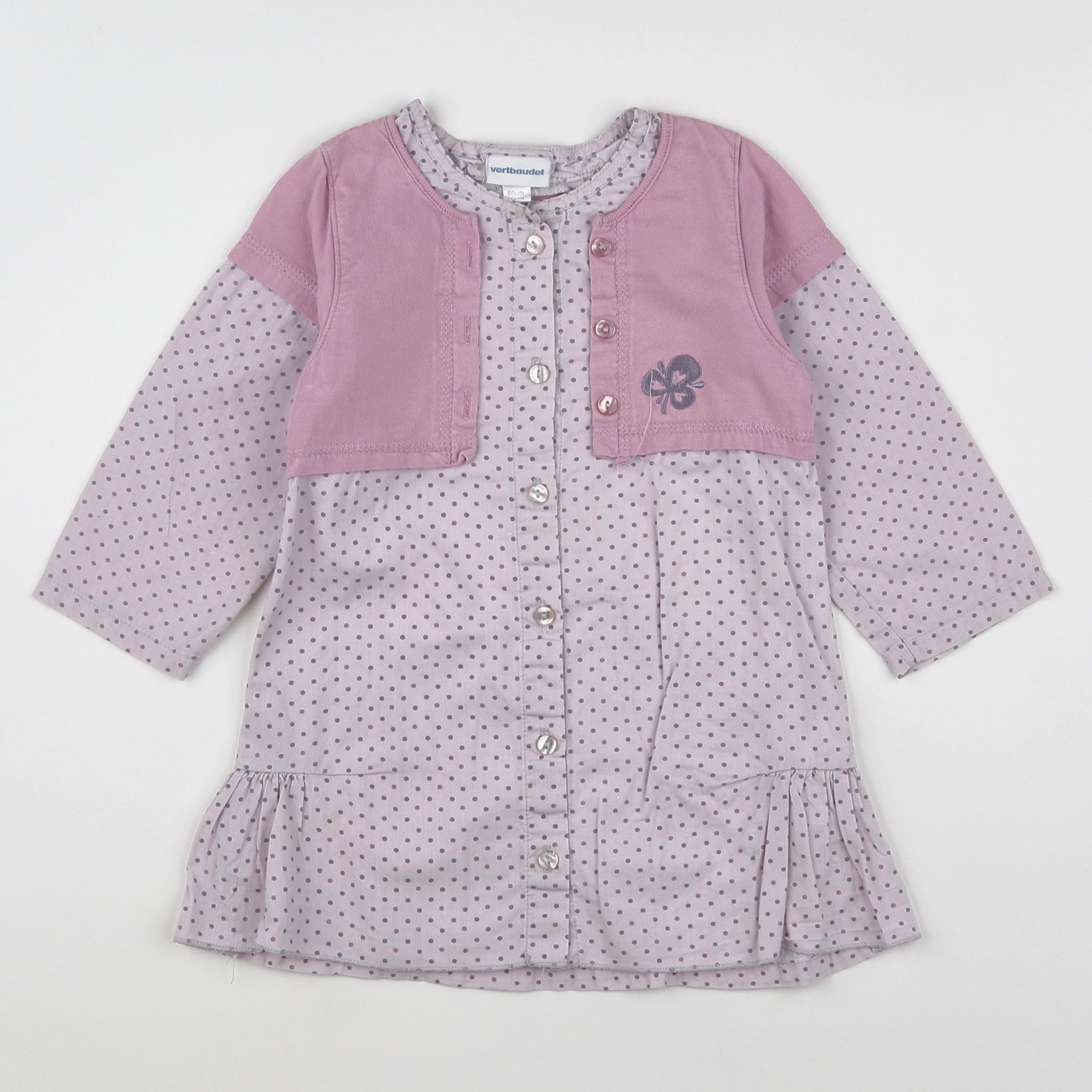 Vertbaudet - robe violet - 2 ans