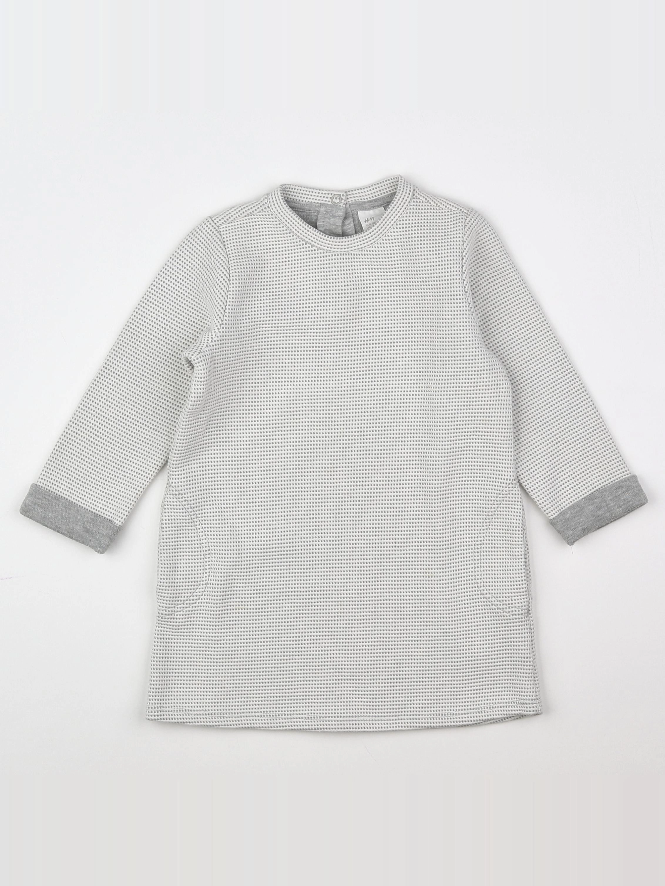 H&M - robe gris - 12/18 mois