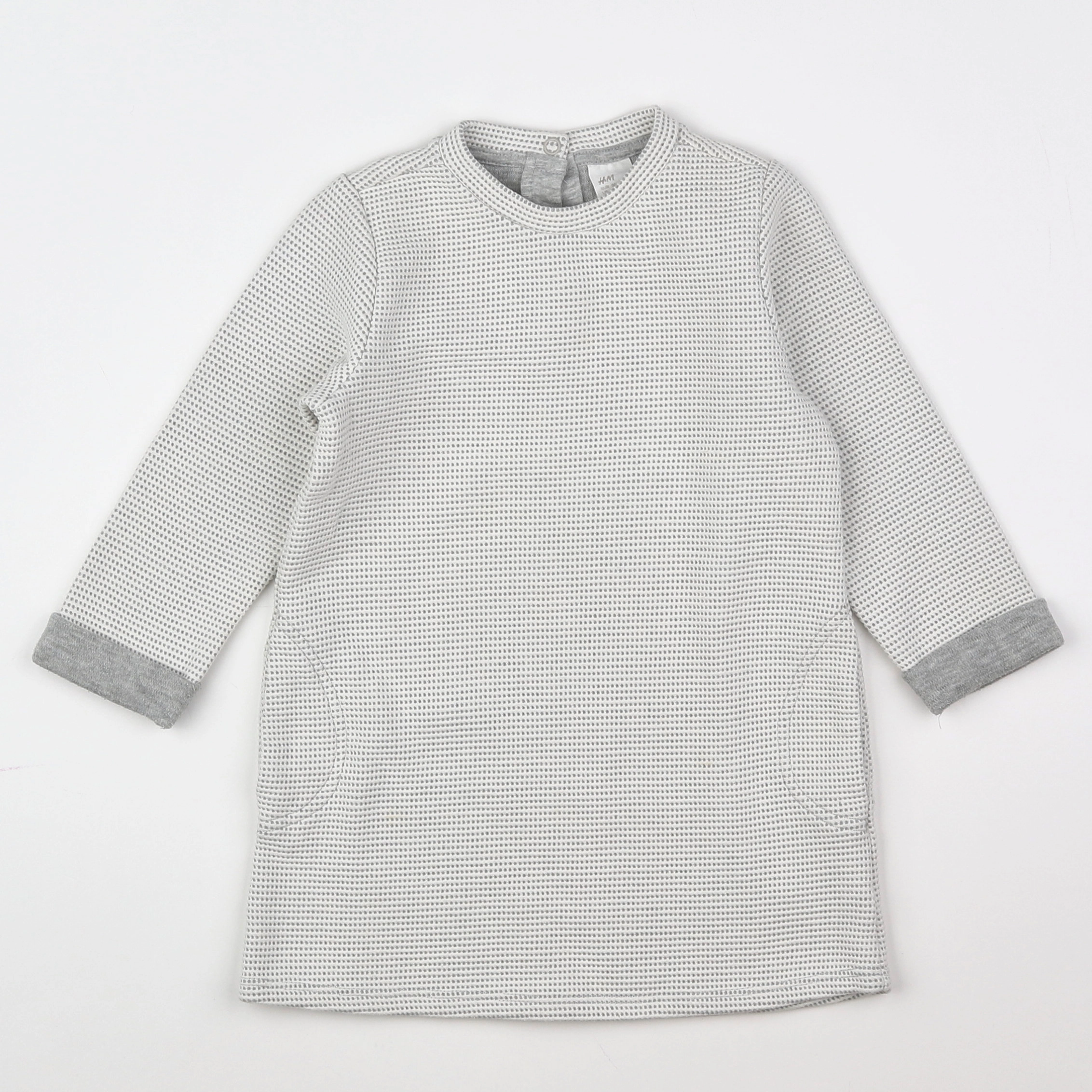 H&M - robe gris - 12/18 mois