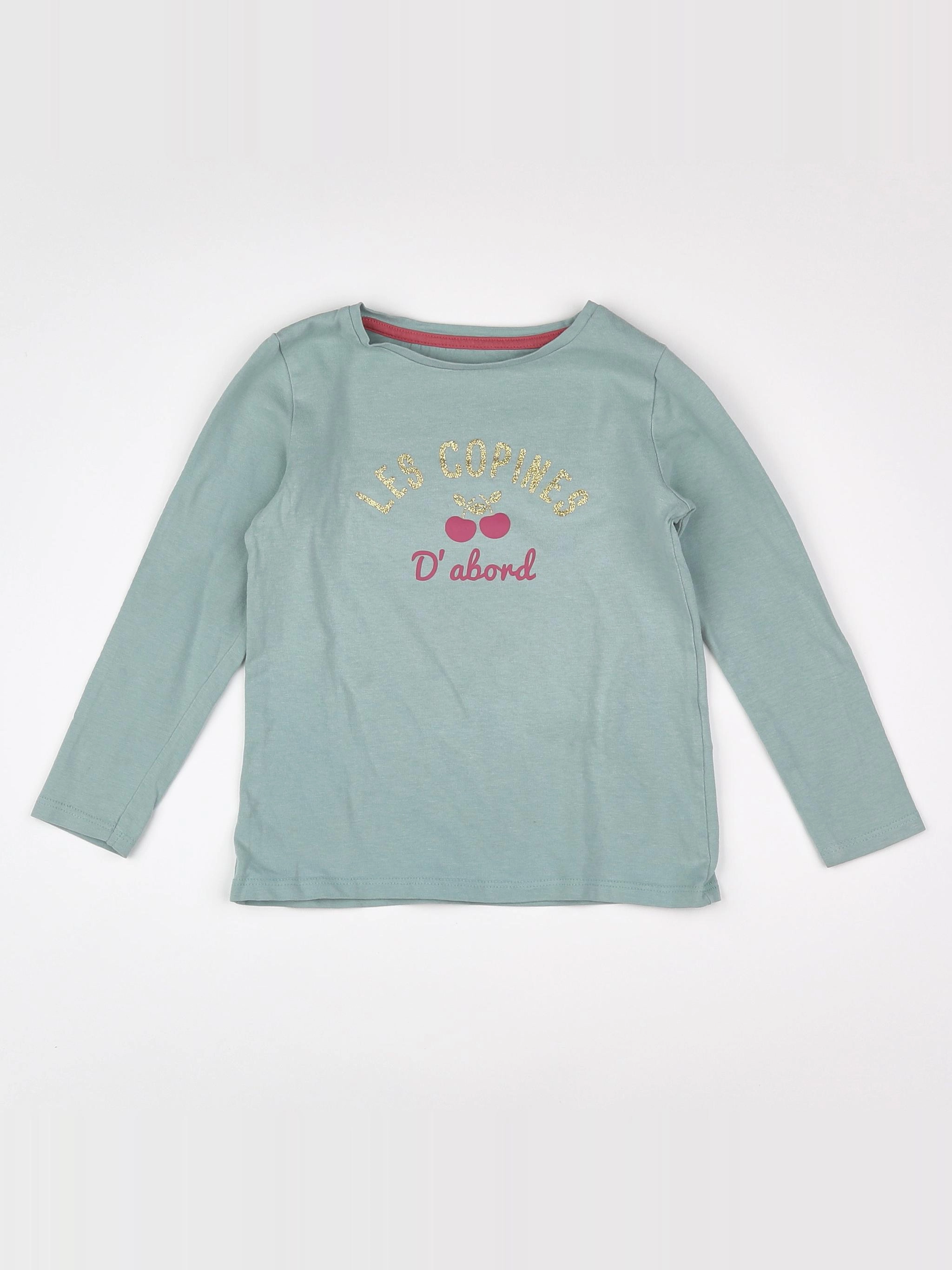 Vertbaudet - tee-shirt vert - 4 ans
