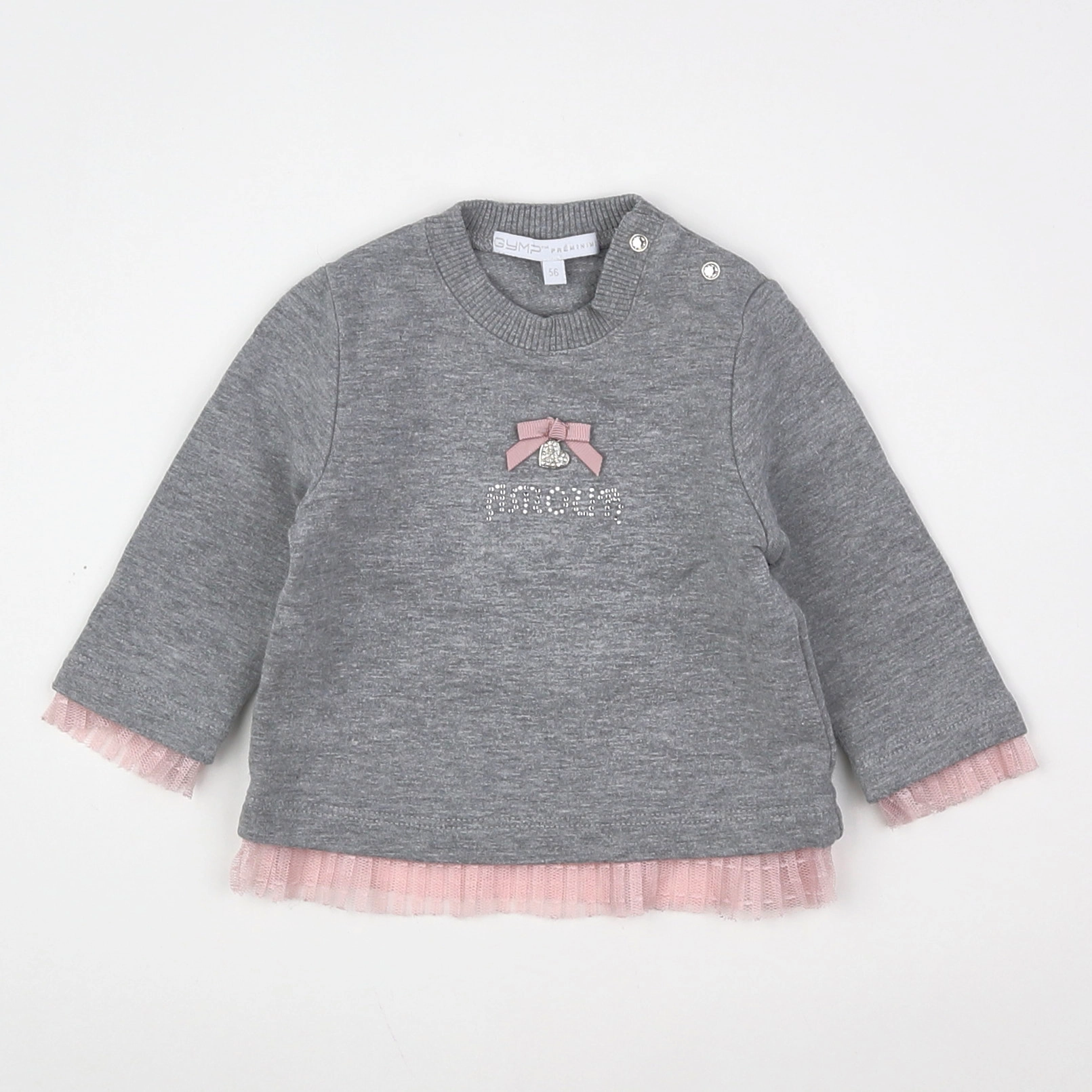 Gymp - sweat argent, gris - 1 mois