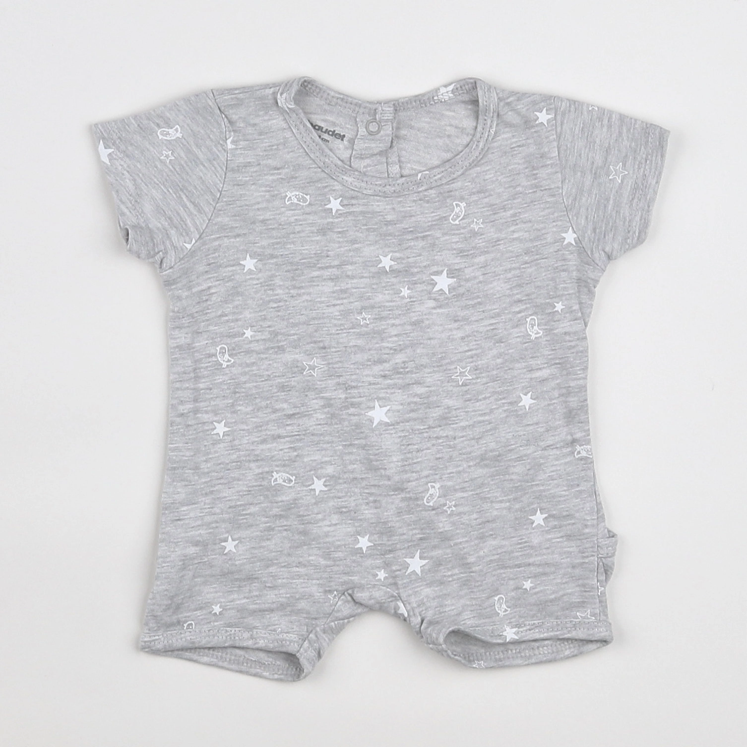 Vertbaudet - pyjama coton gris - 1 mois