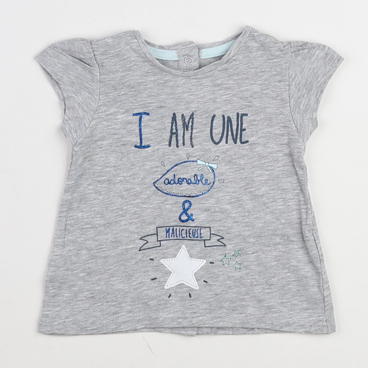 Vertbaudet - tee-shirt gris - 3 mois