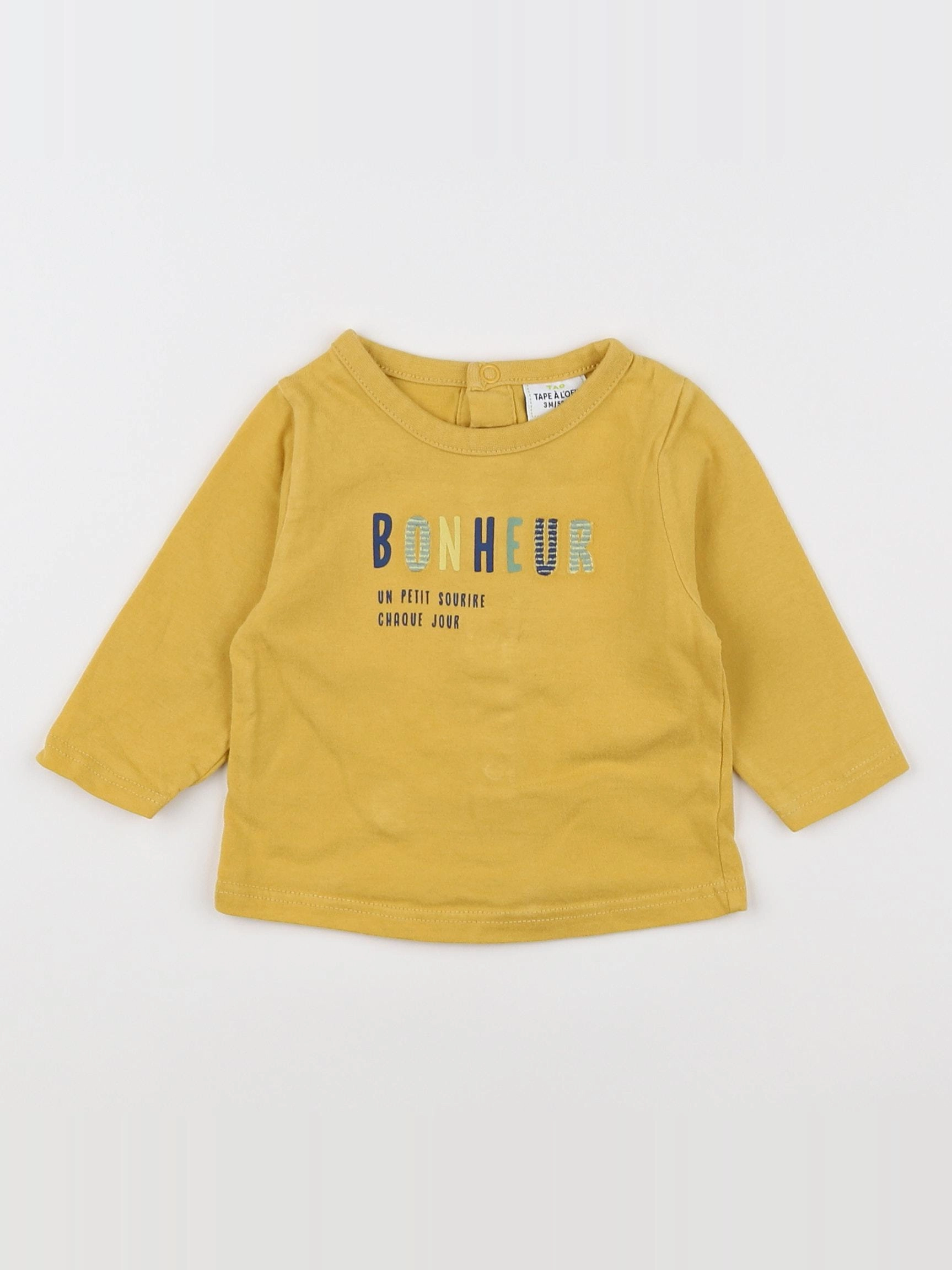 Tape à l'oeil - tee-shirt jaune - 3 mois