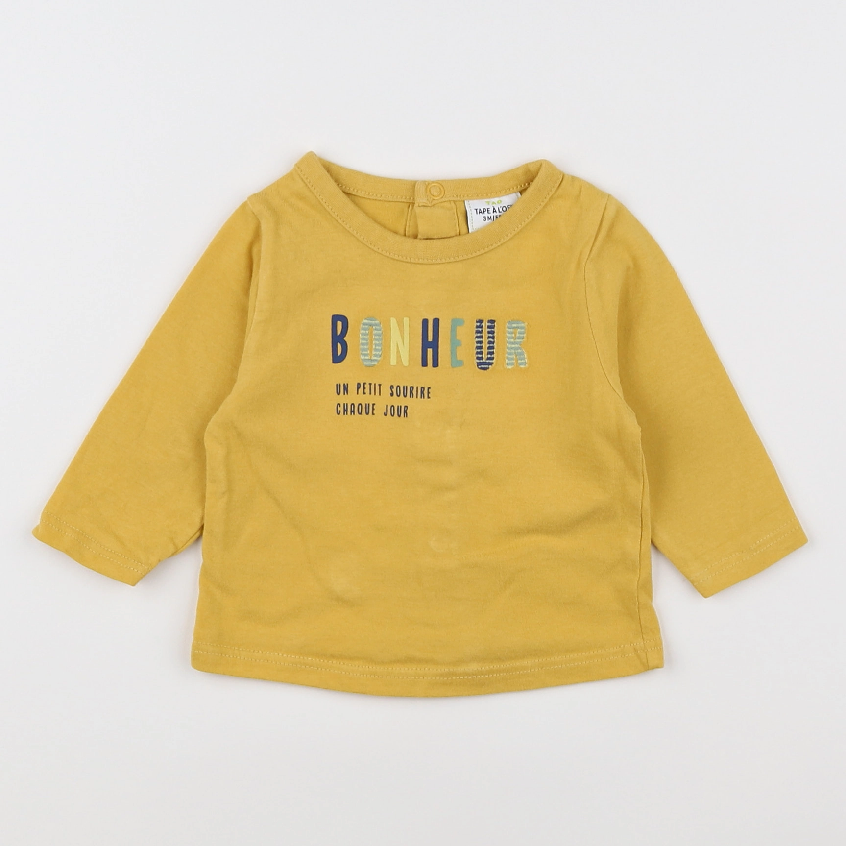 Tape à l'oeil - tee-shirt jaune - 3 mois