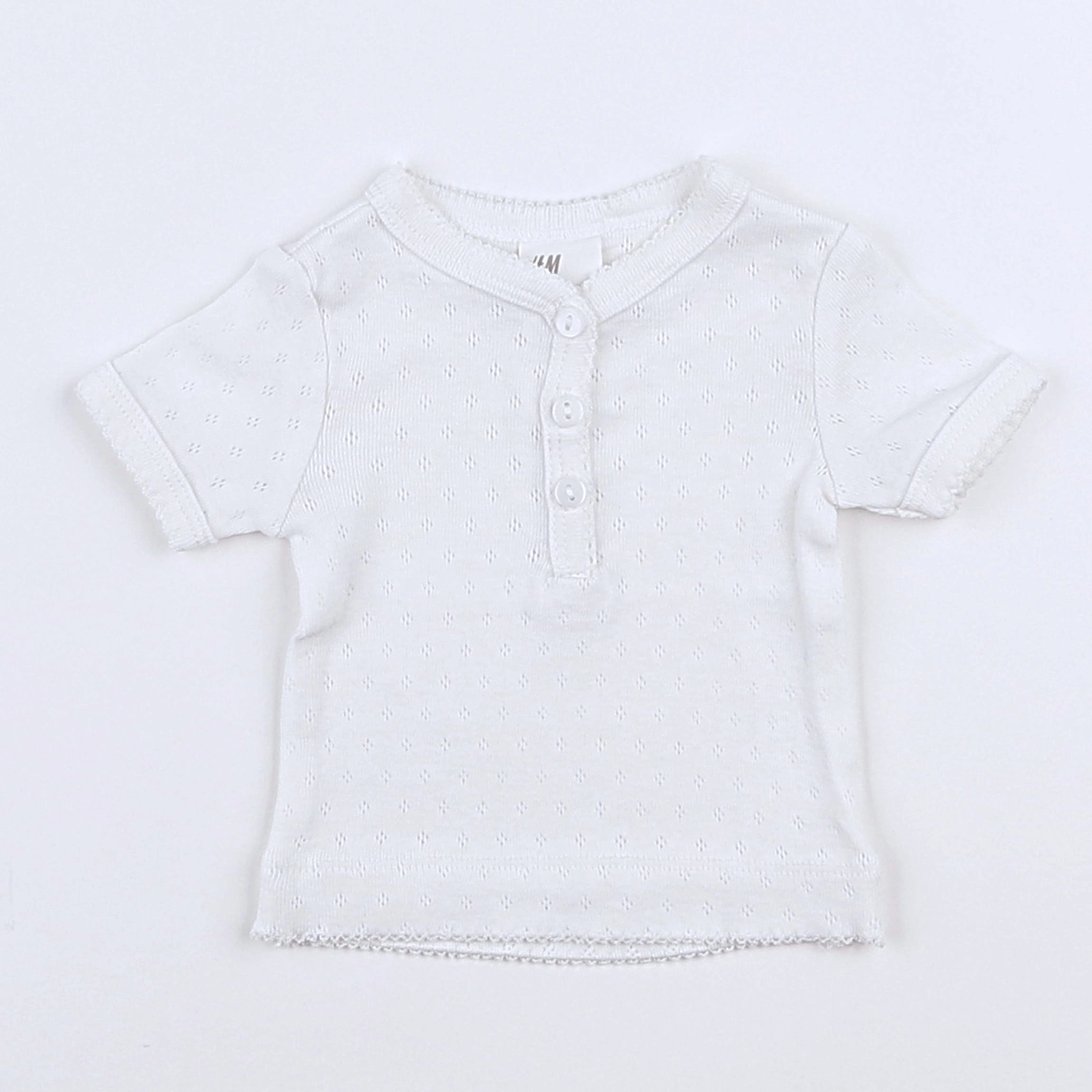 H&M - tee-shirt blanc - 1 mois