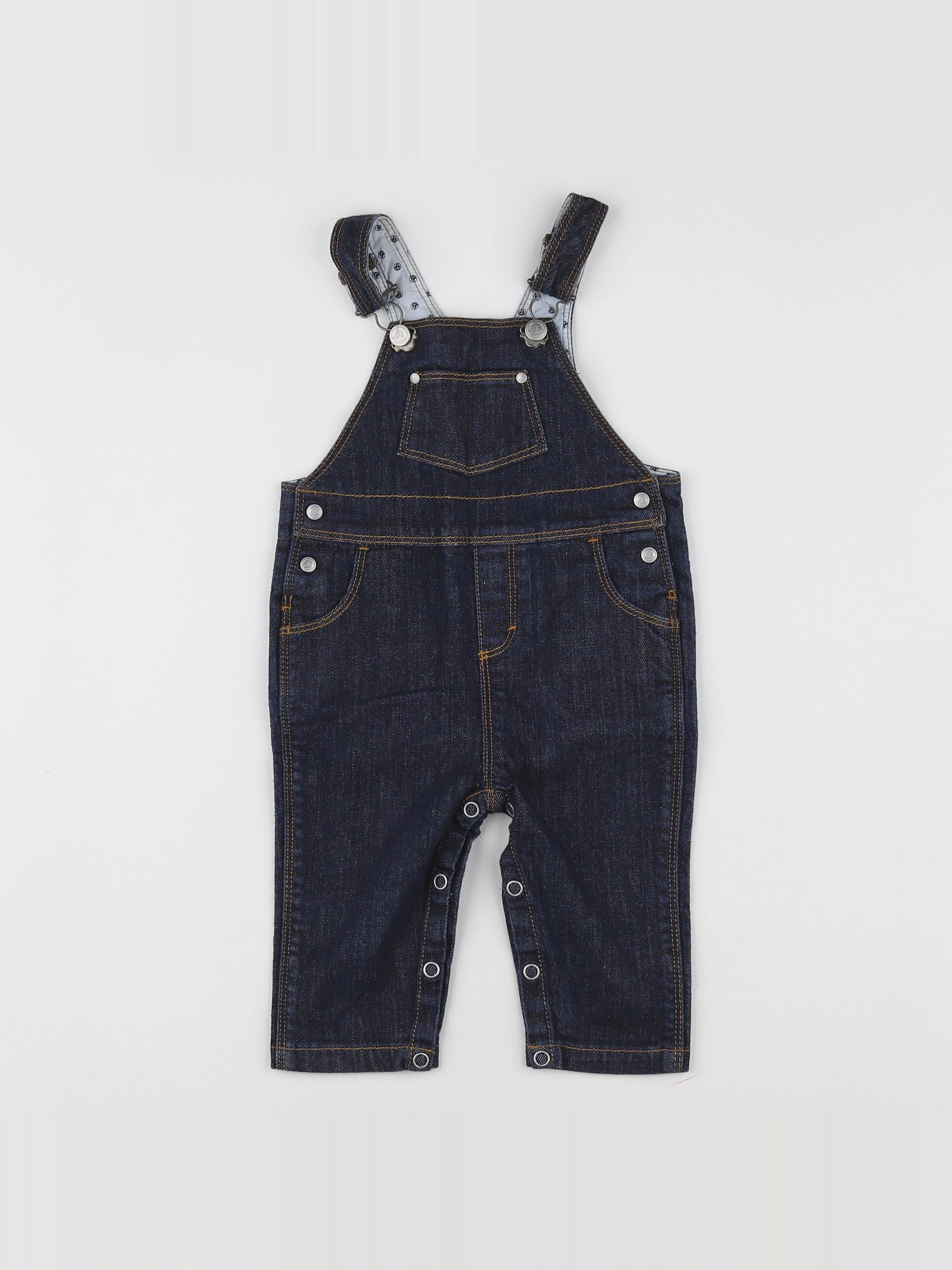 Petit Bateau - salopette bleu - 3 mois