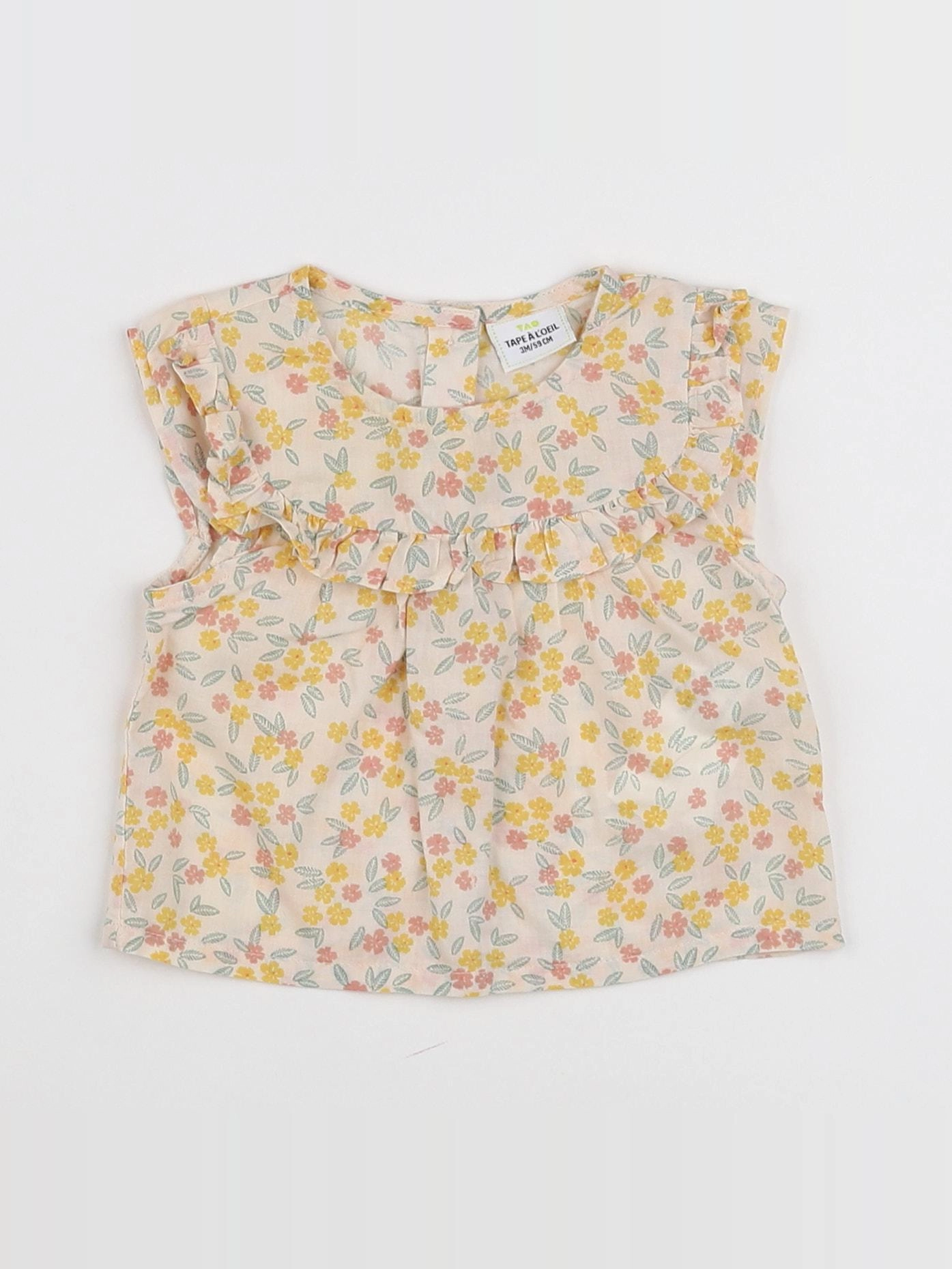 Tape à l'oeil - blouse jaune, vert - 3 mois