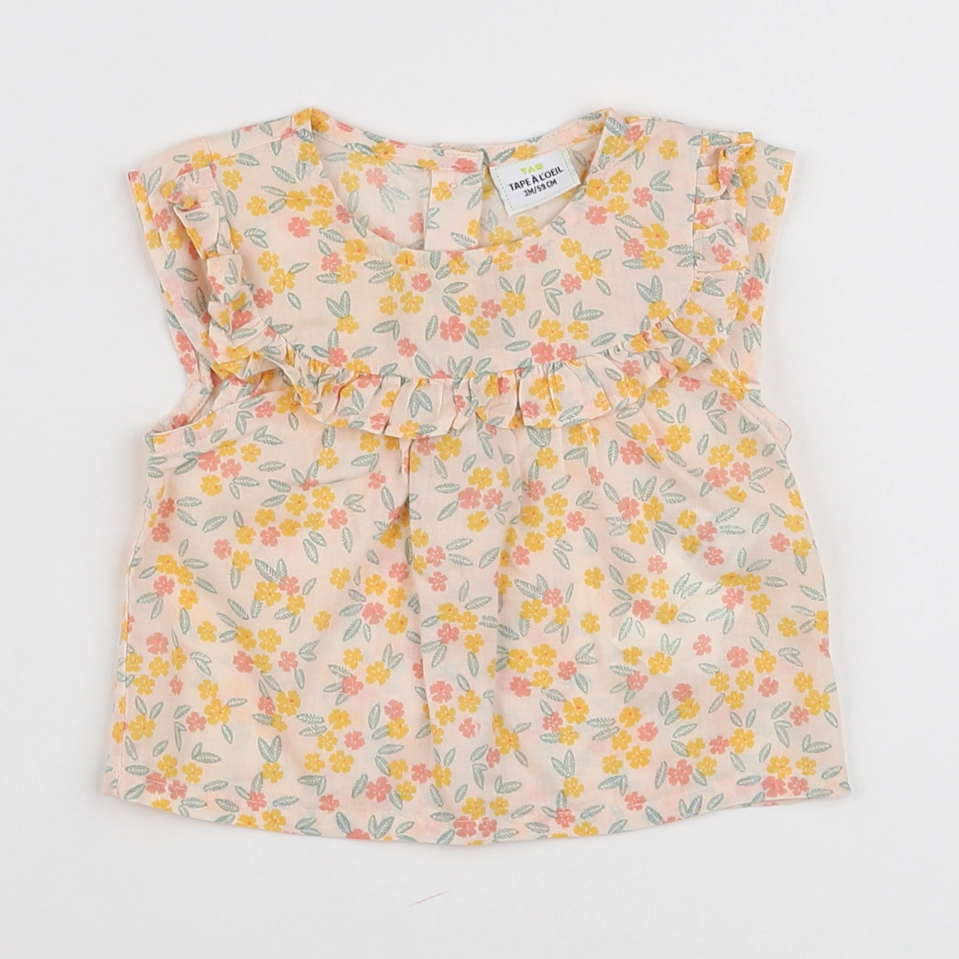 Tape à l'oeil - blouse jaune, vert - 3 mois