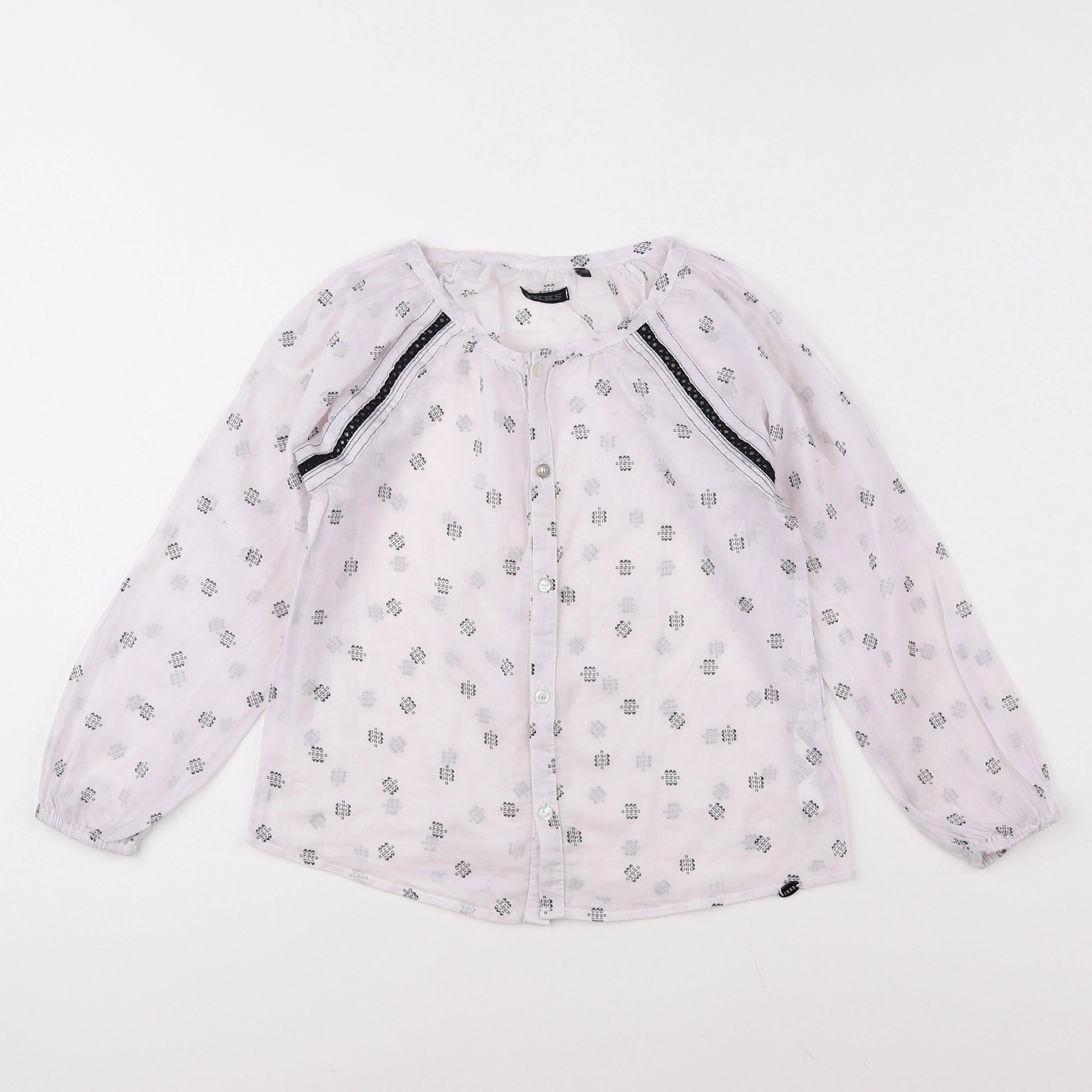 IKKS - blouse blanc, noir - 5 ans