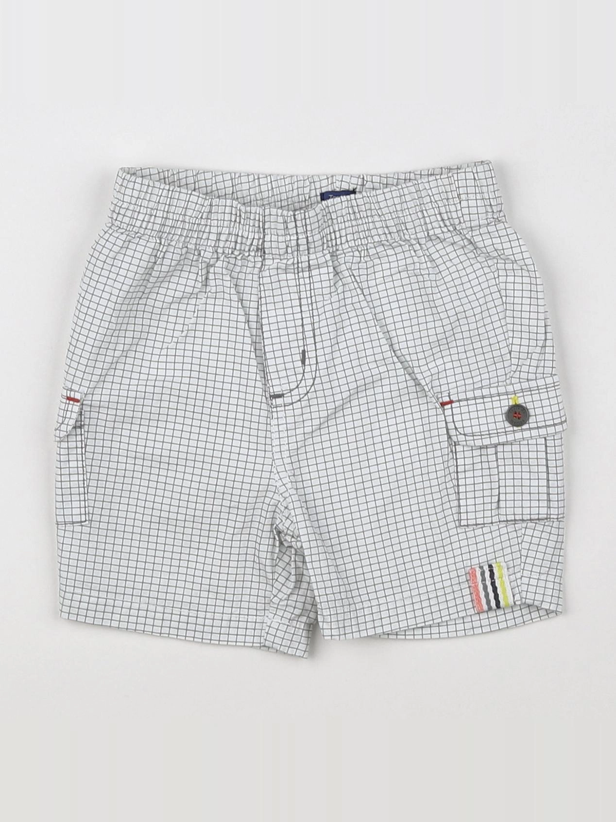 Terre de marins - short blanc, gris - 9 mois