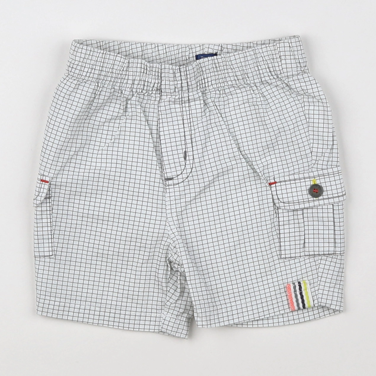 Terre de marins - short blanc, gris - 9 mois