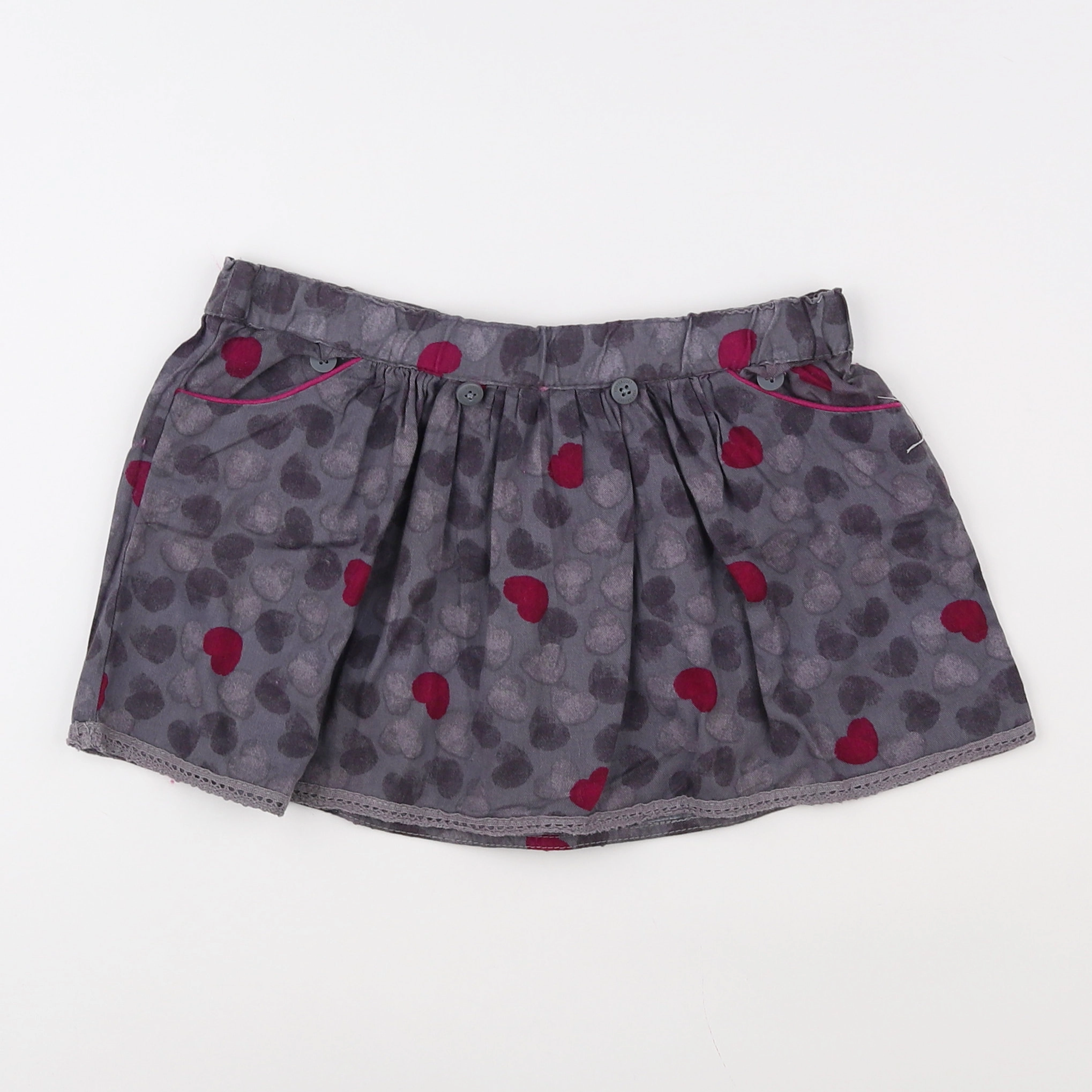 Vertbaudet - jupe gris - 4 ans