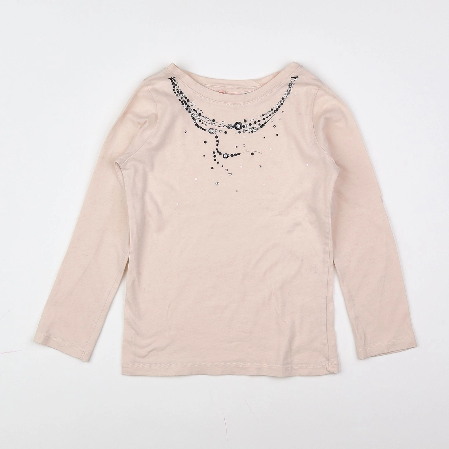 Bonpoint - tee-shirt rose, noir, argent - 6 ans