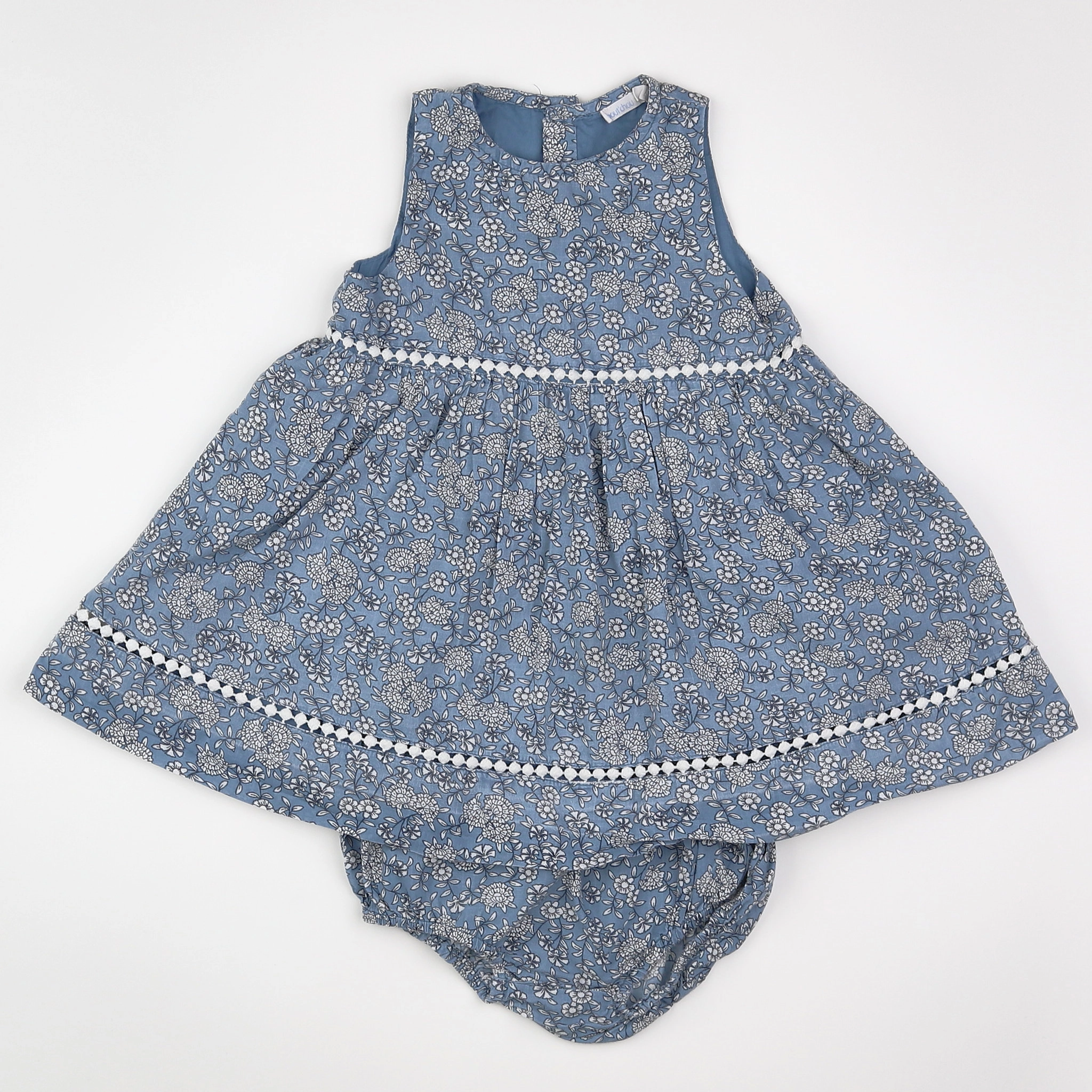 Boutchou - robe bleu - 12 mois