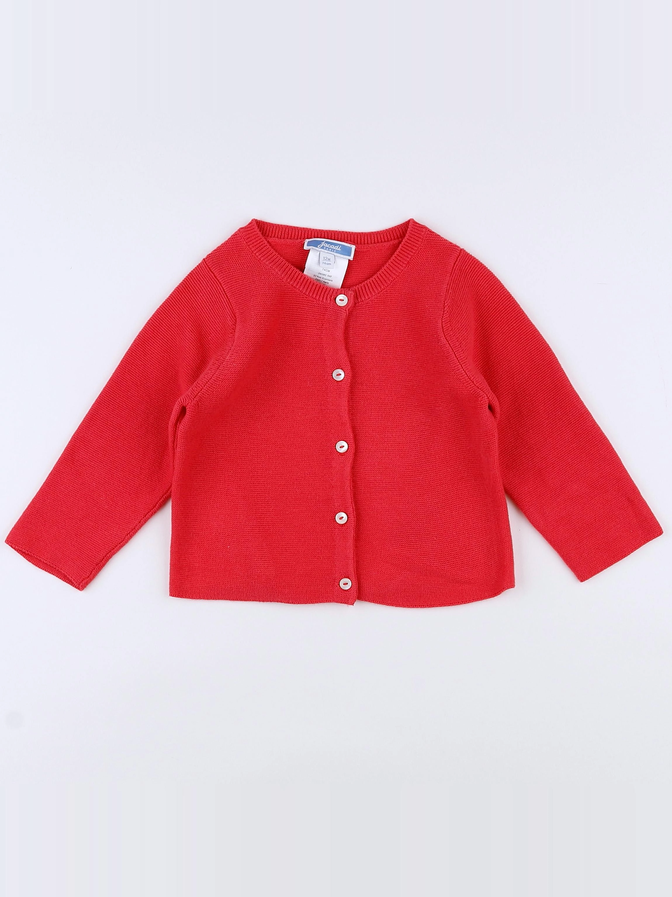 Jacadi - gilet rose - 12 mois
