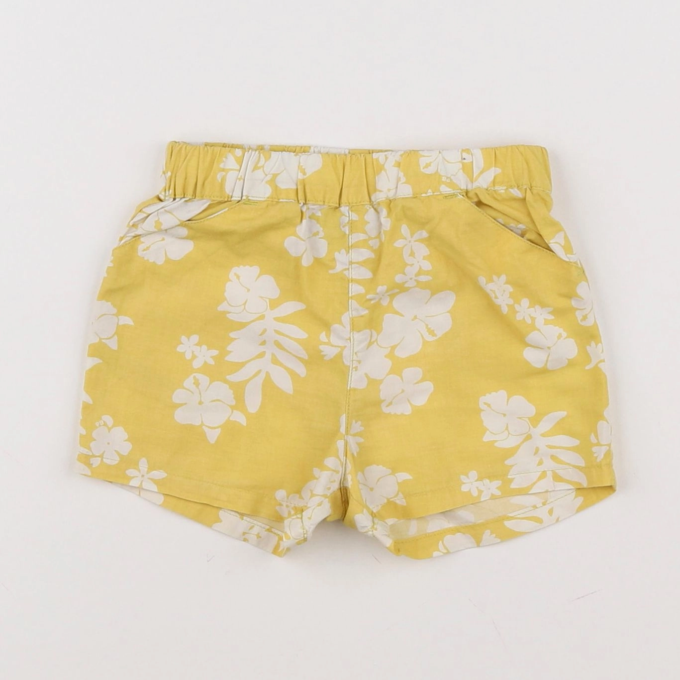 Petit Bateau - short jaune - 12 mois