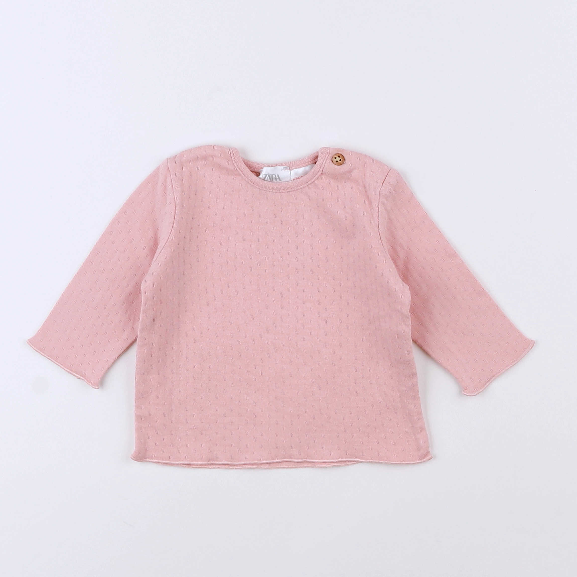 Zara - tee-shirt rose - 0/1 mois