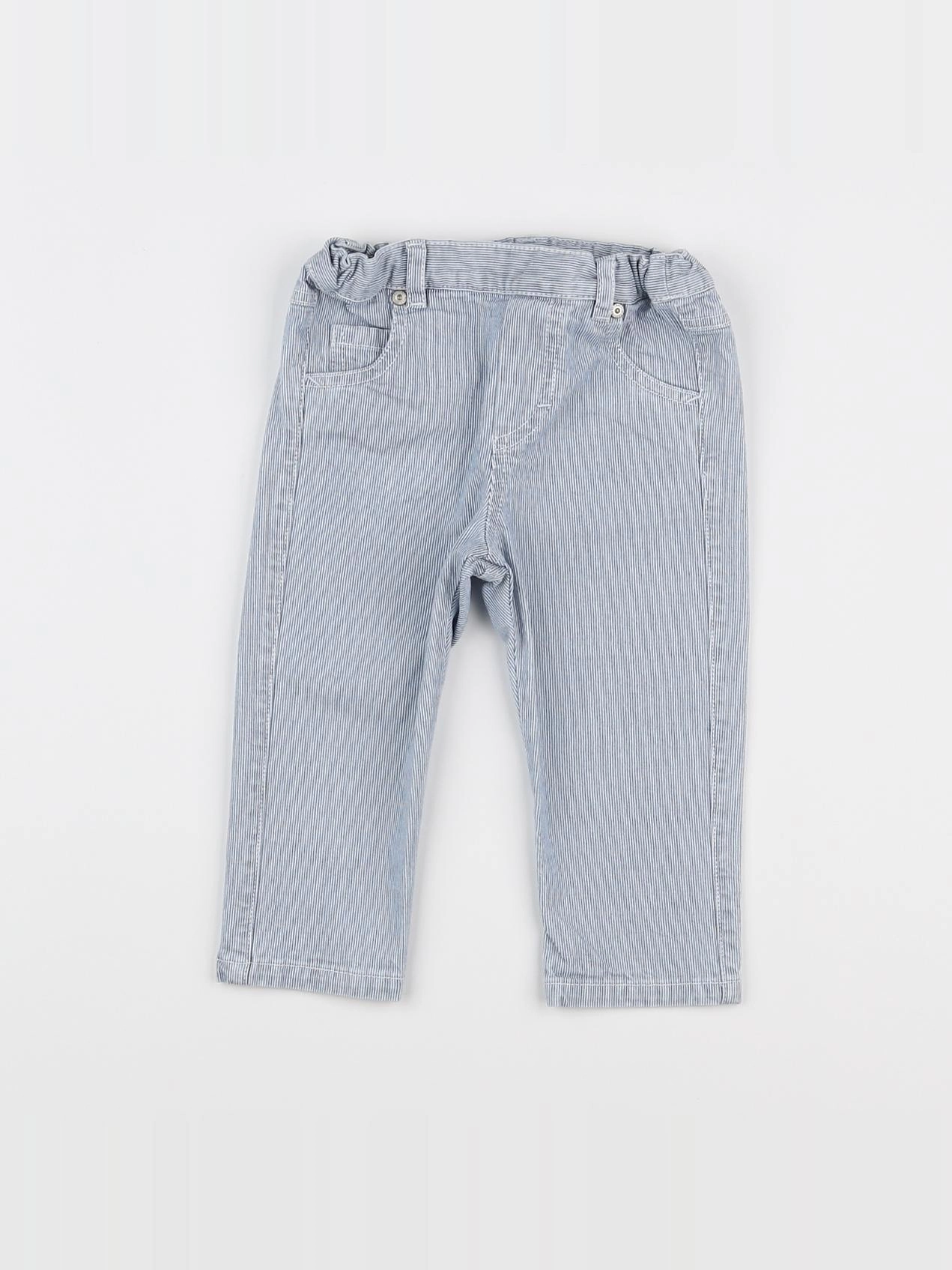 Tartine & Chocolat - pantalon blanc, bleu - 12 mois
