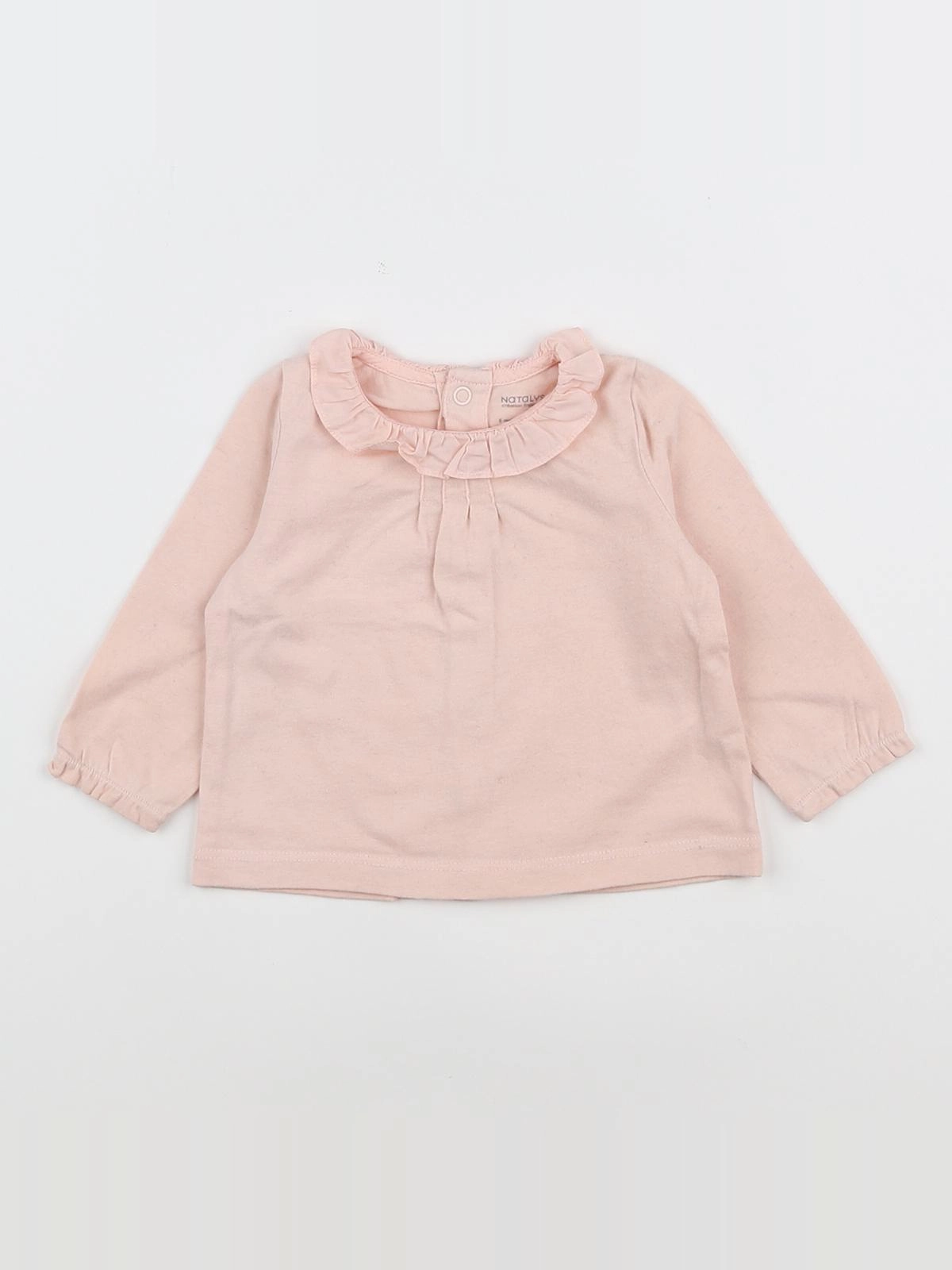 Natalys - tee-shirt rose - 6 mois