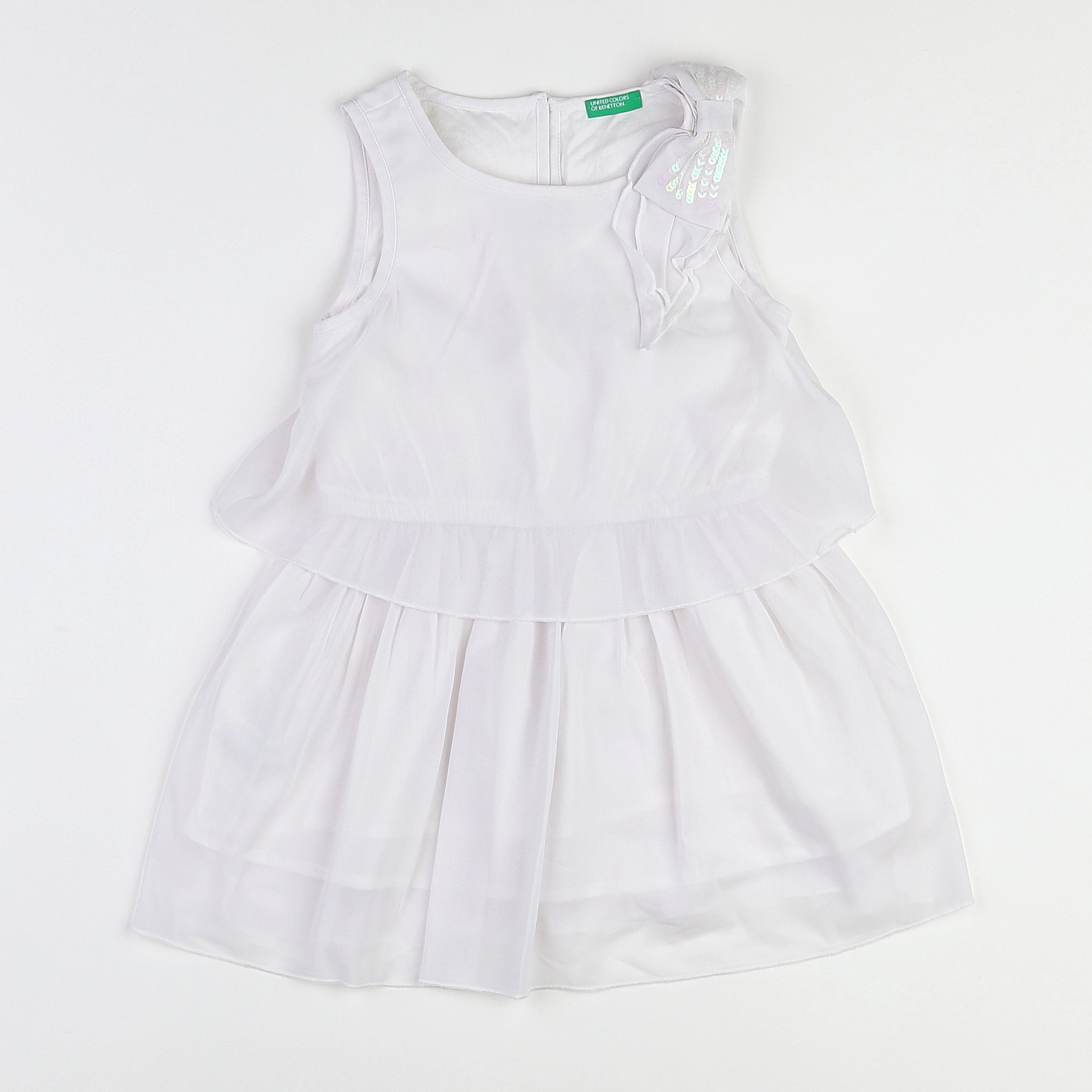 Benetton - robe blanc - 3/4 ans