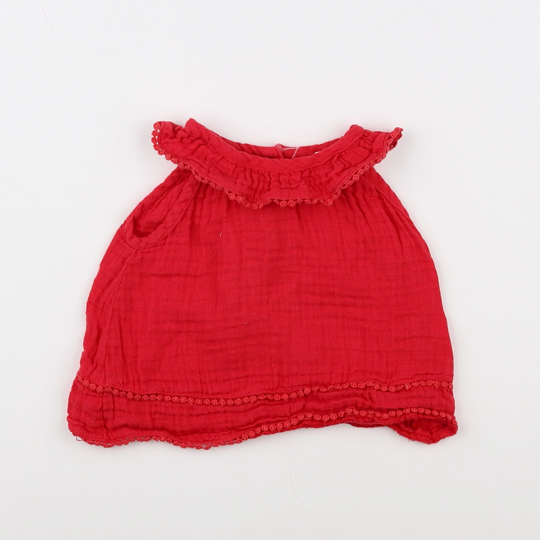 Bouchara - blouse rouge - 12 mois