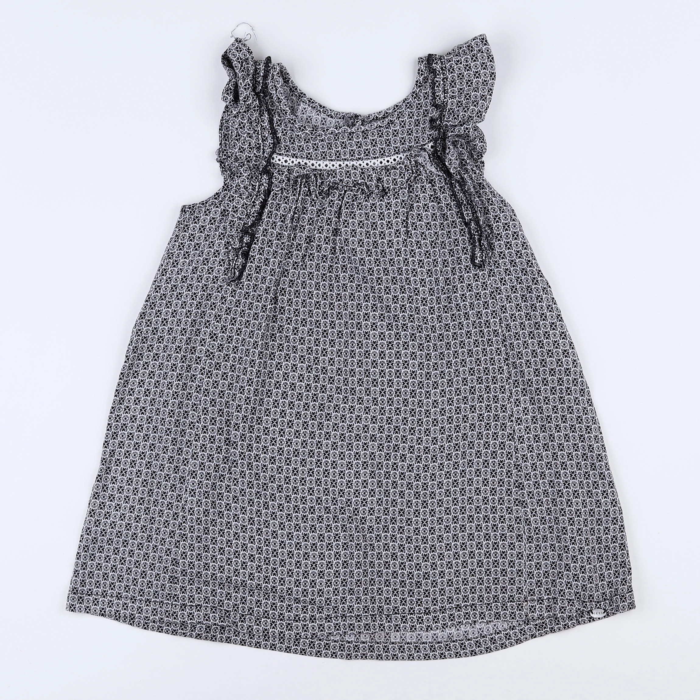 IKKS - robe blanc, noir - 4 ans