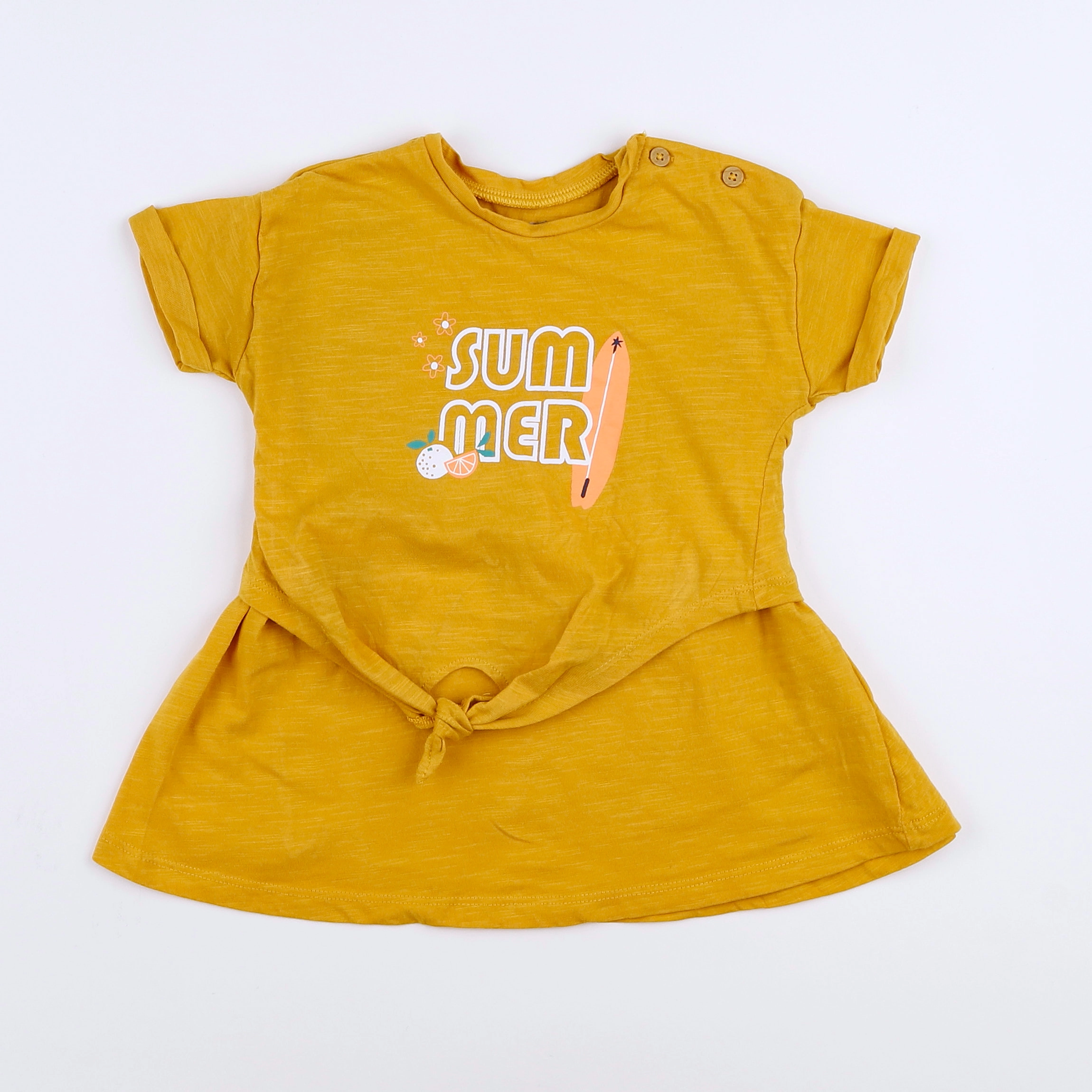 Vertbaudet - robe jaune - 12 mois
