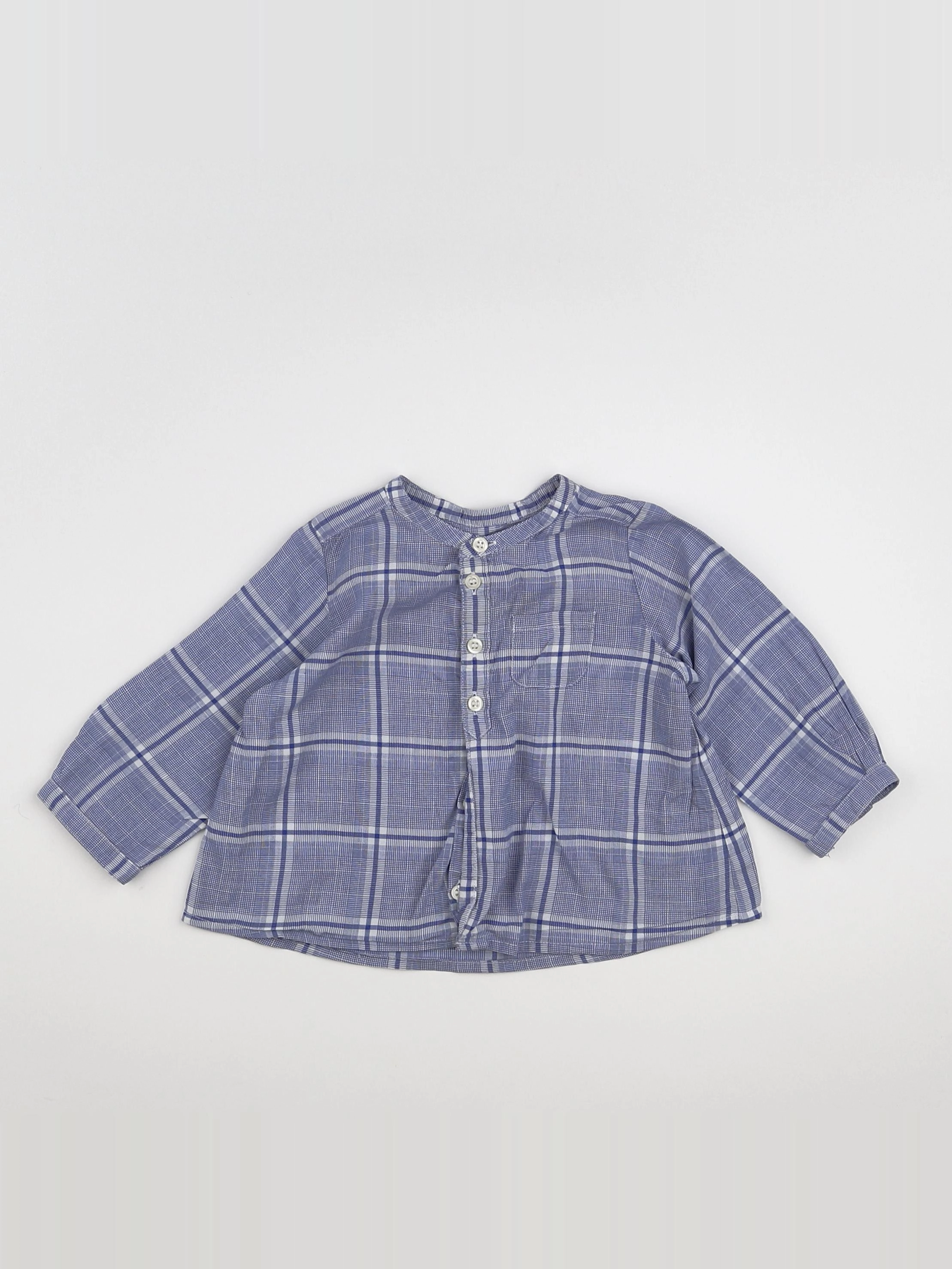 Bonpoint - blouse bleu, blanc - 6 mois