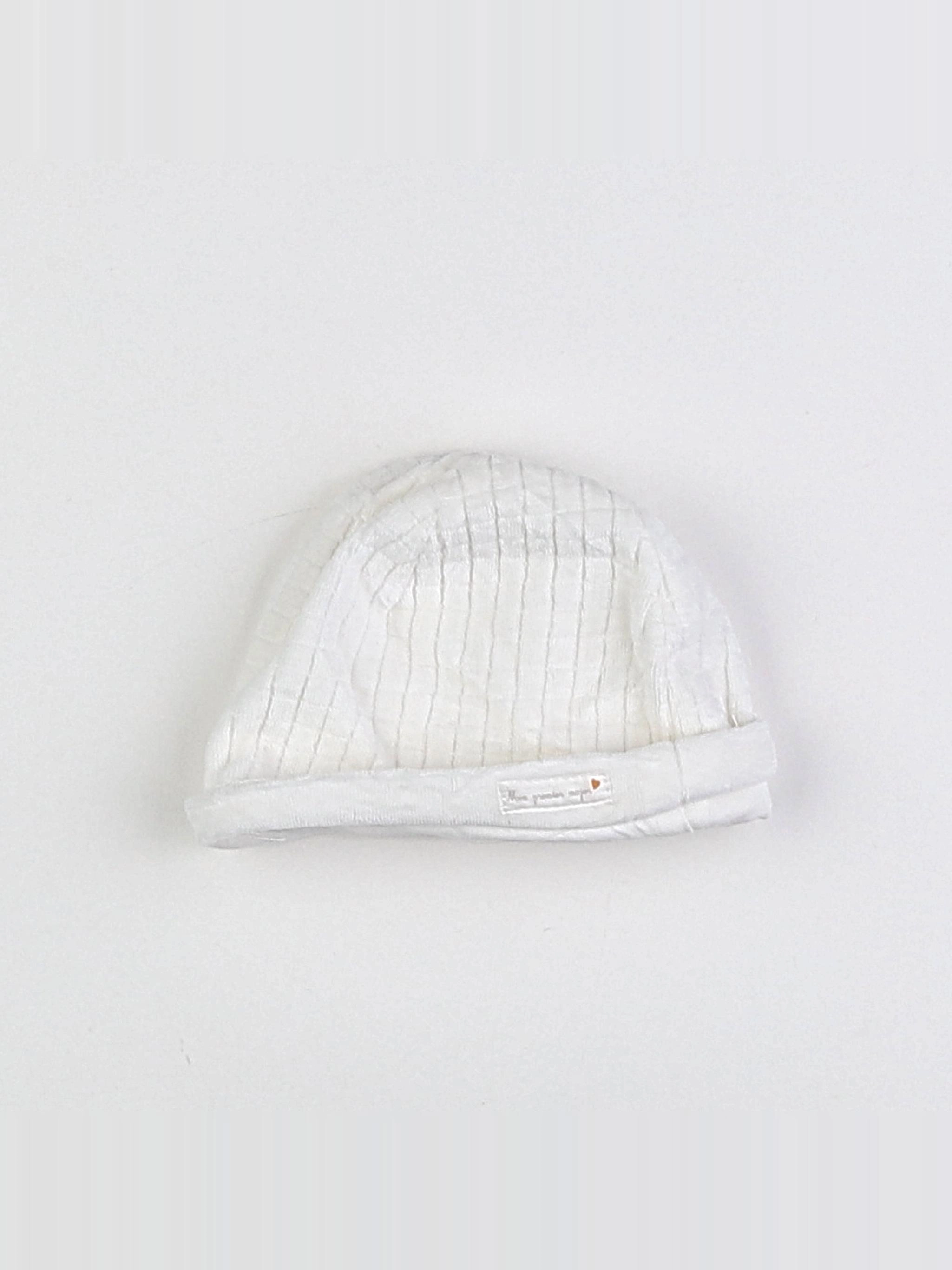 Petit Bateau - bonnet Blanc - 3 mois