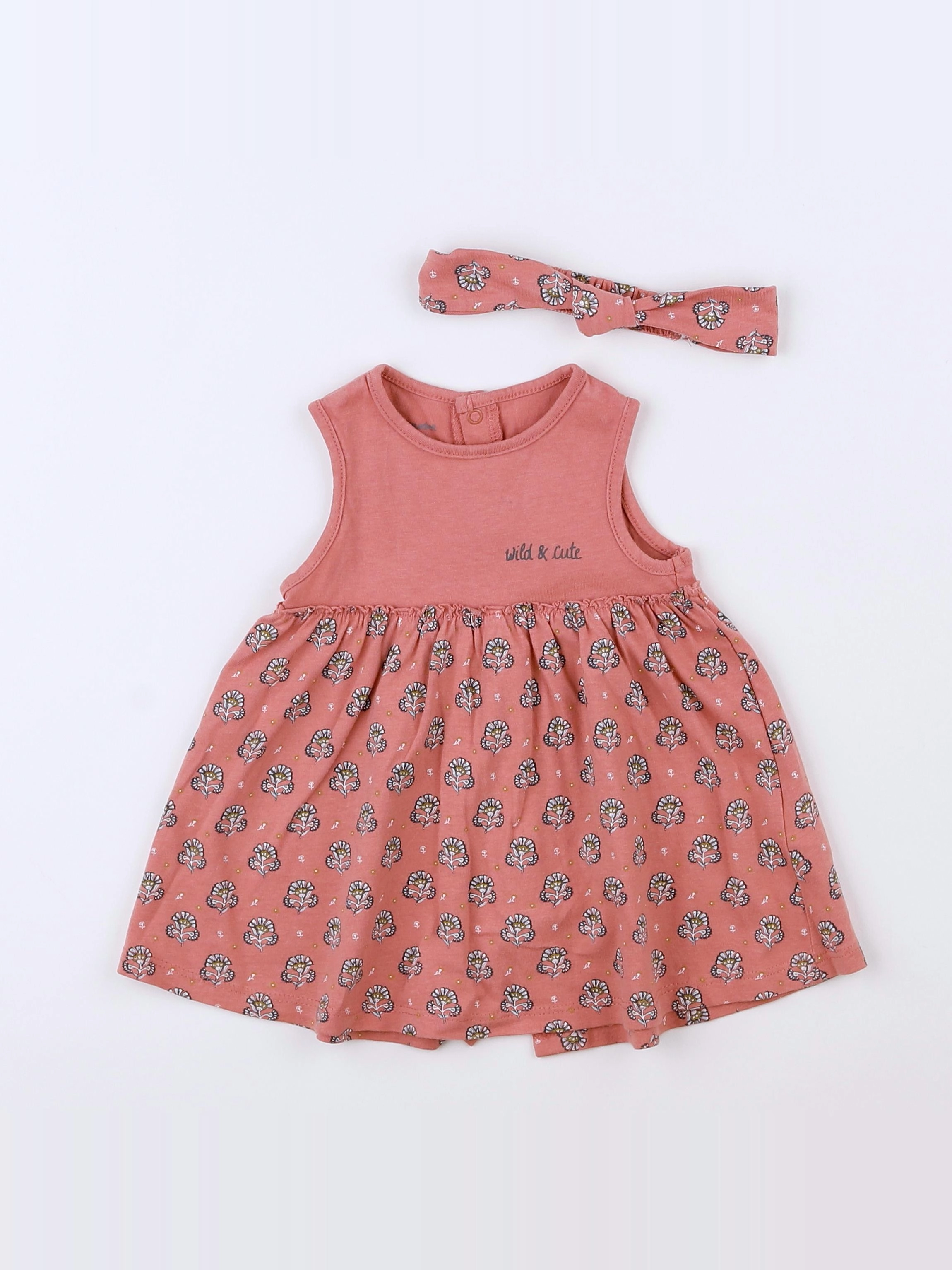 Vertbaudet - robe rose - 3 mois