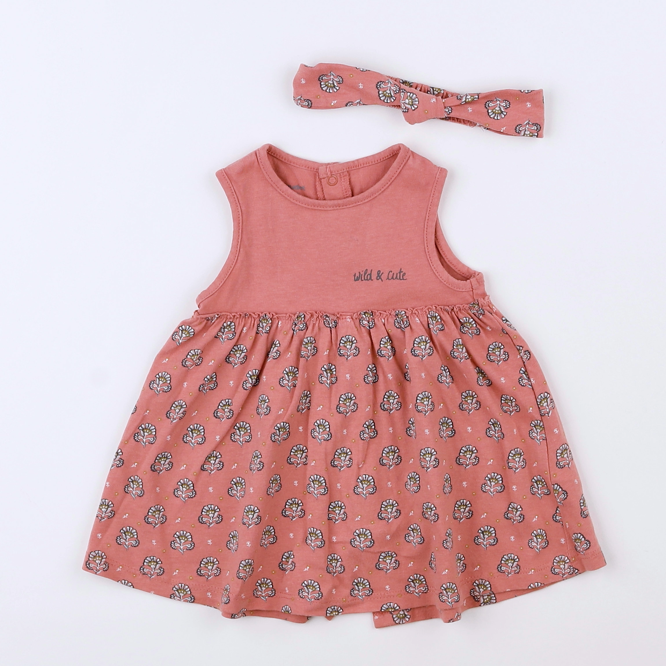 Vertbaudet - robe rose - 3 mois