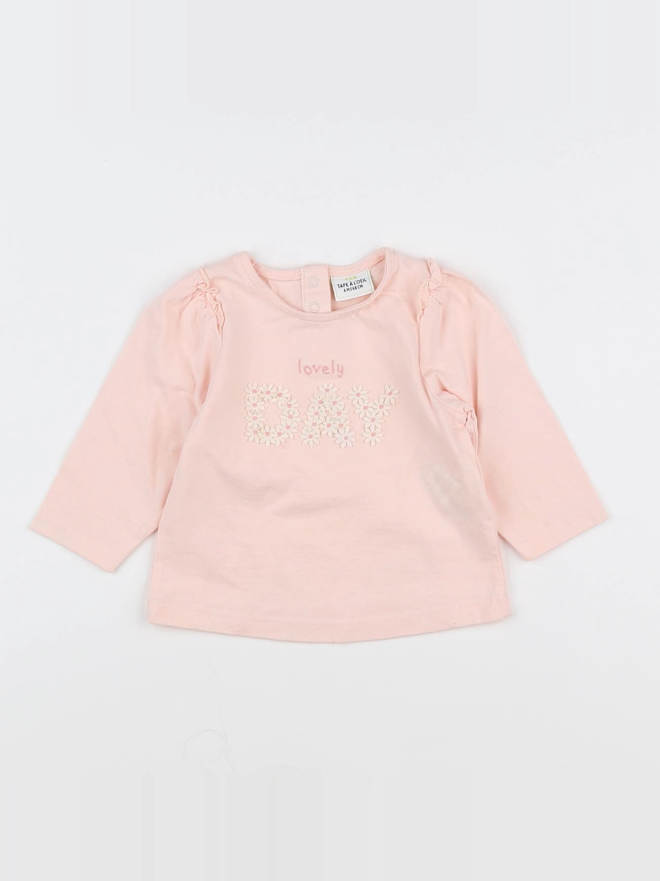 Tape à l'oeil - tee-shirt rose - 6 mois