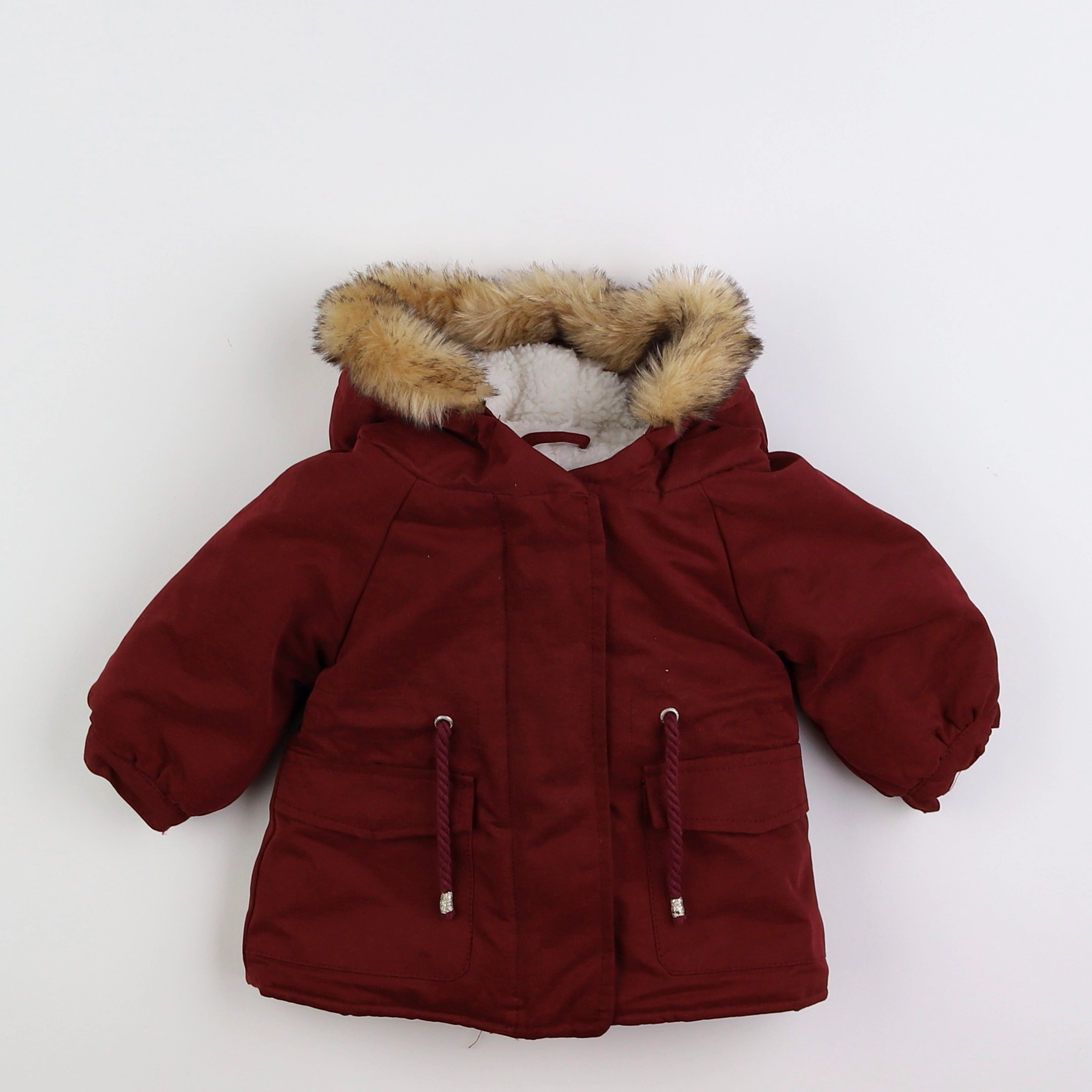 Vertbaudet - parka rouge - 3 mois