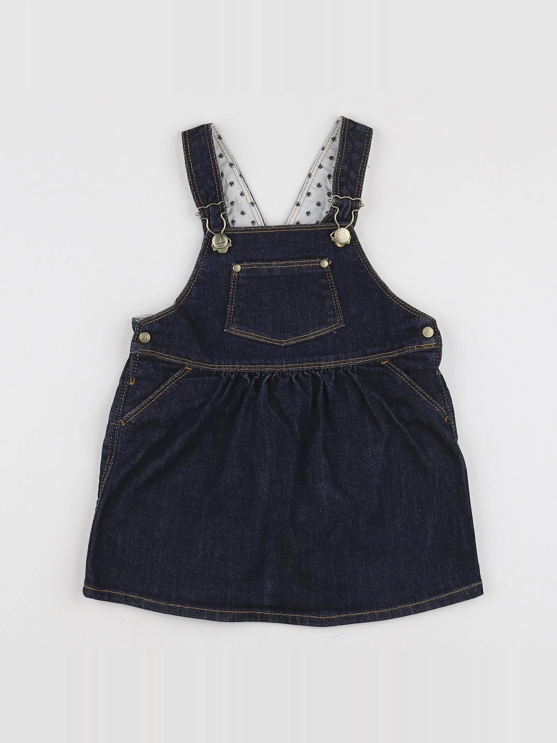 Petit Bateau - robe bleu - 18 mois