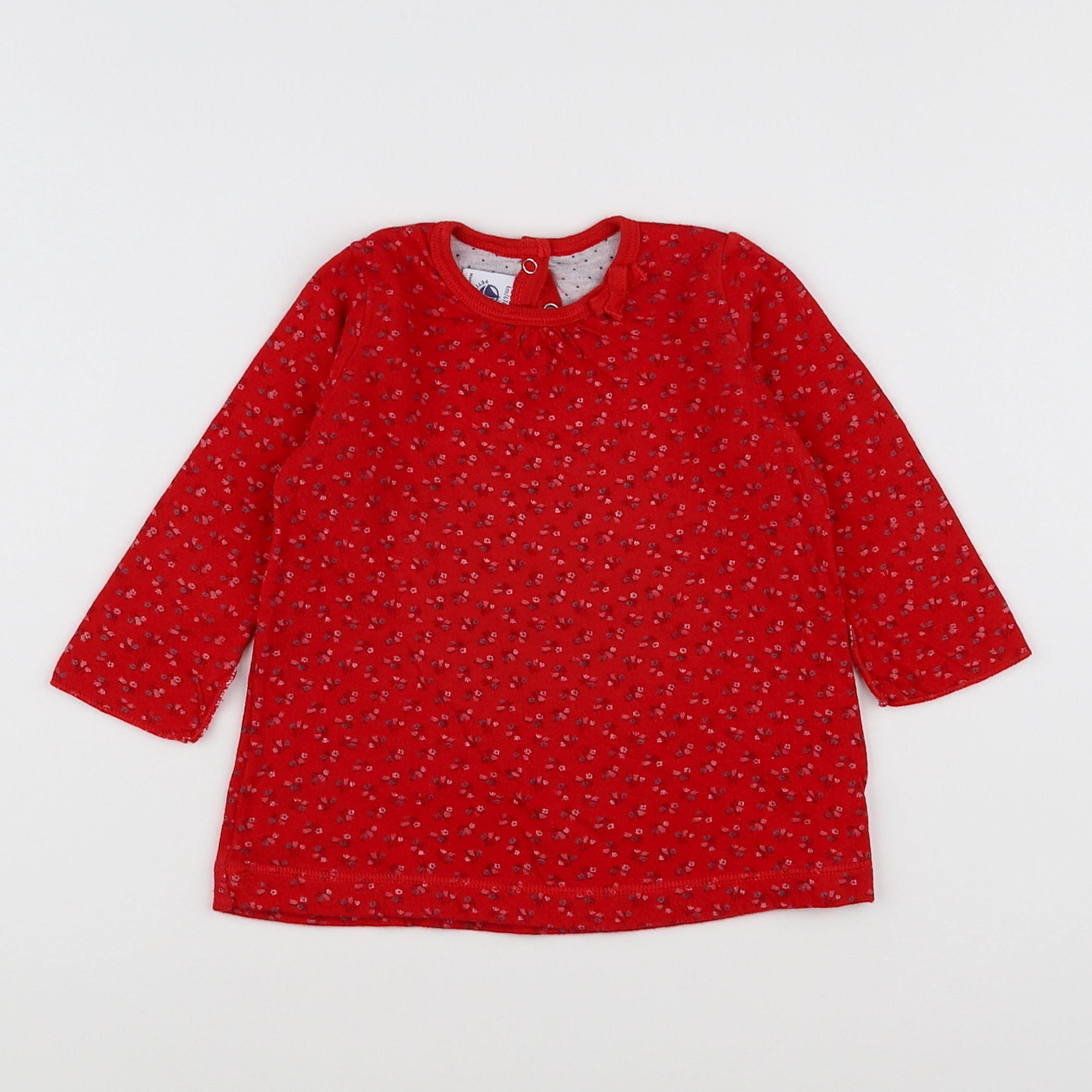 Petit Bateau - tee-shirt rouge - 6 mois