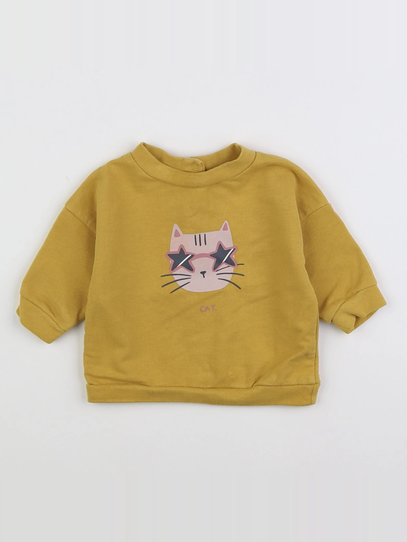 Vertbaudet - sweat jaune - 3 mois