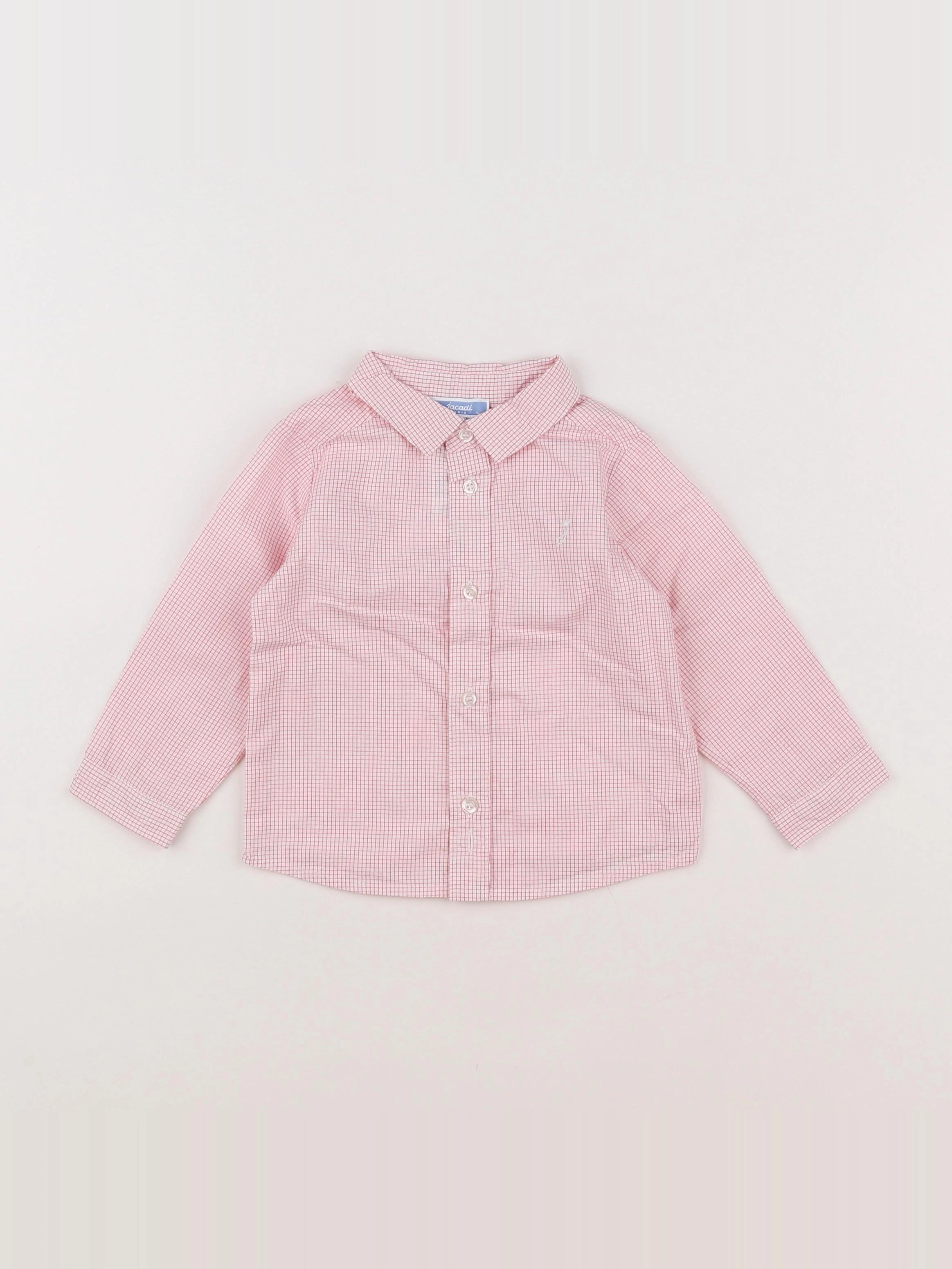 Jacadi - chemise rouge, blanc - 12 mois