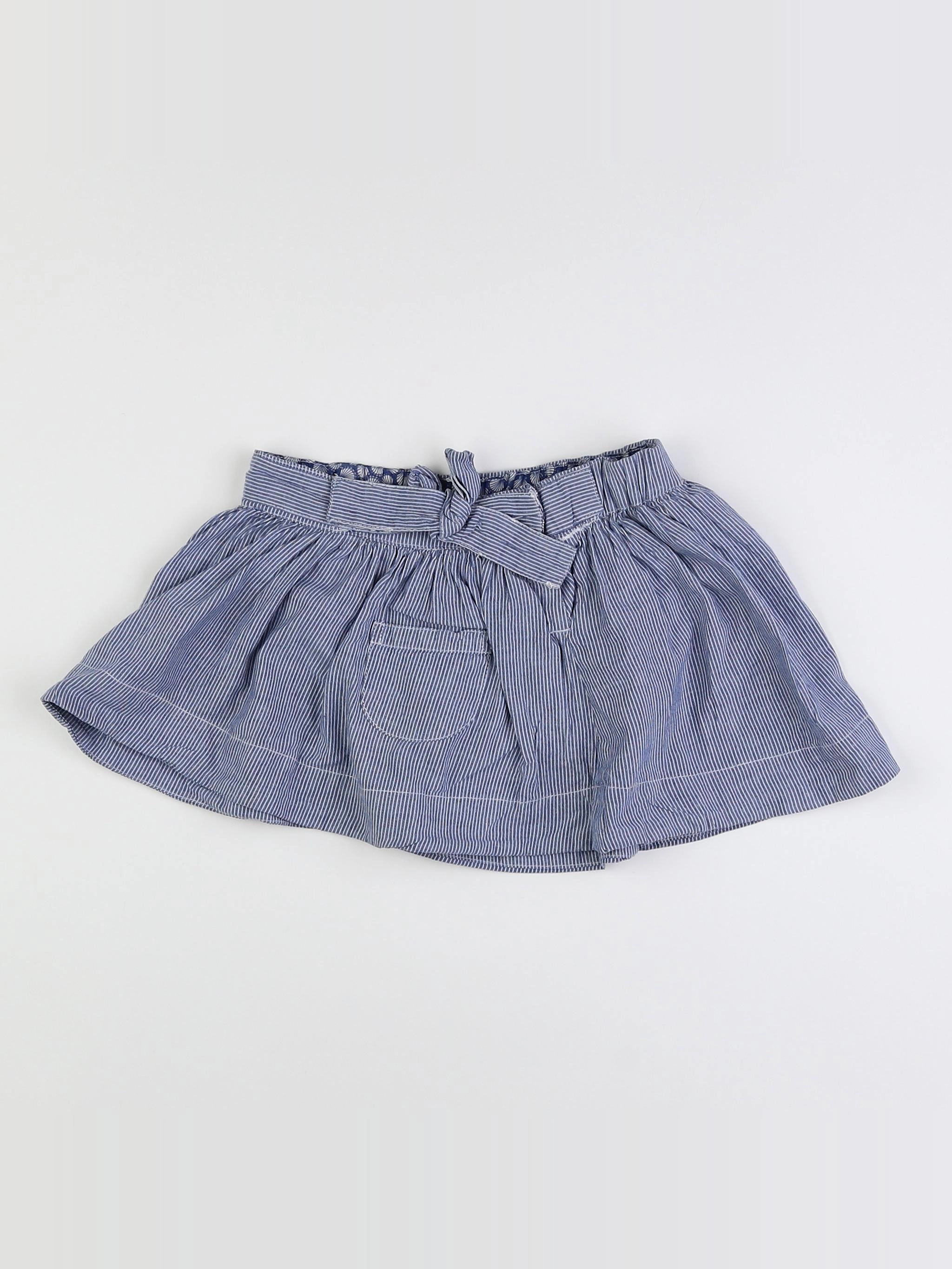 H&M - jupe bleu - 12/18 mois