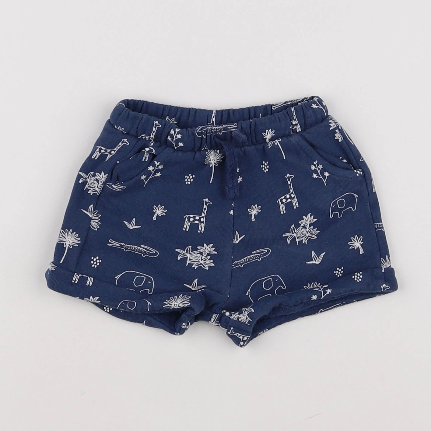 Vertbaudet - short bleu - 3/6 mois
