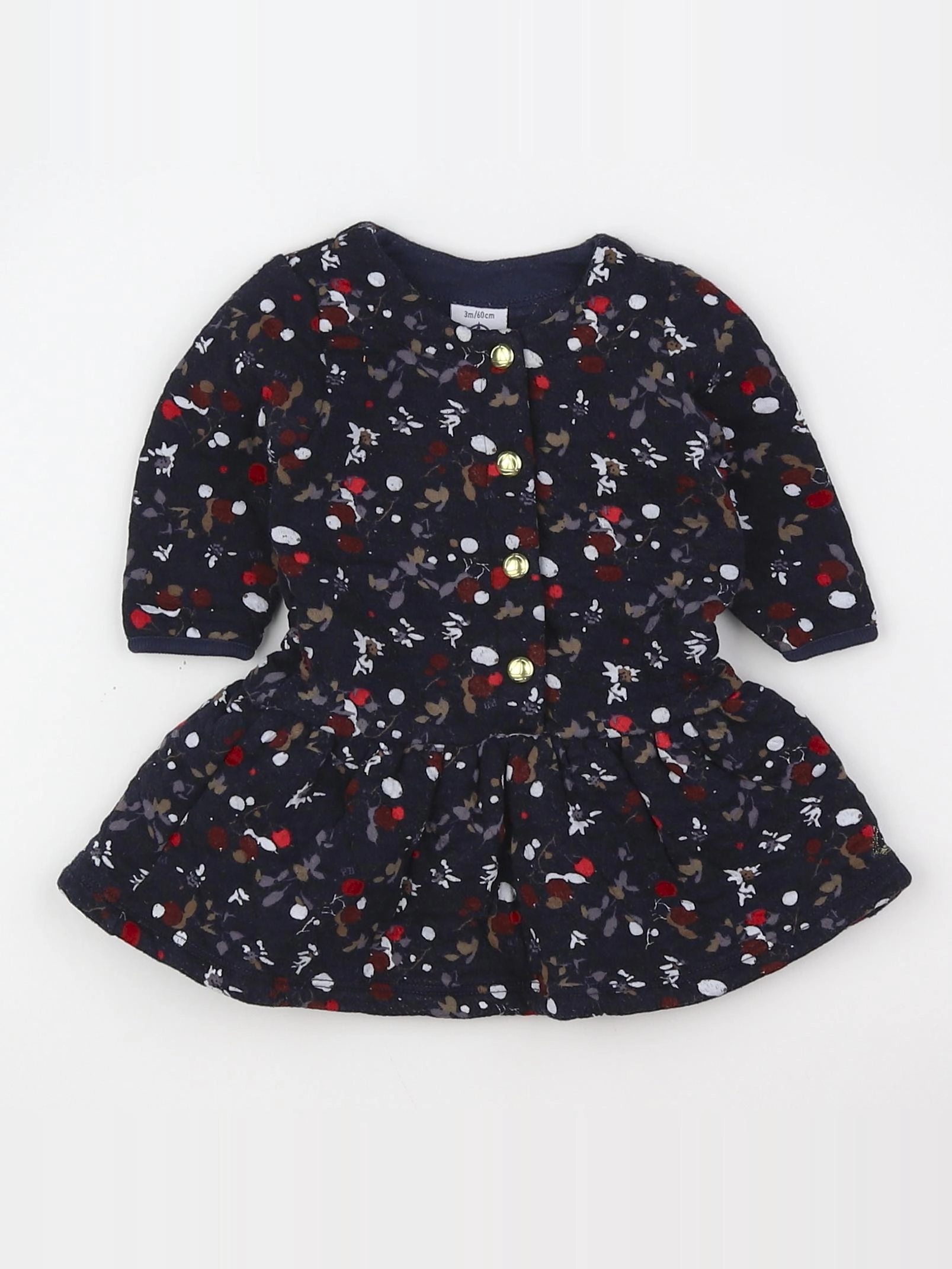 Petit Bateau - robe bleu - 3 mois